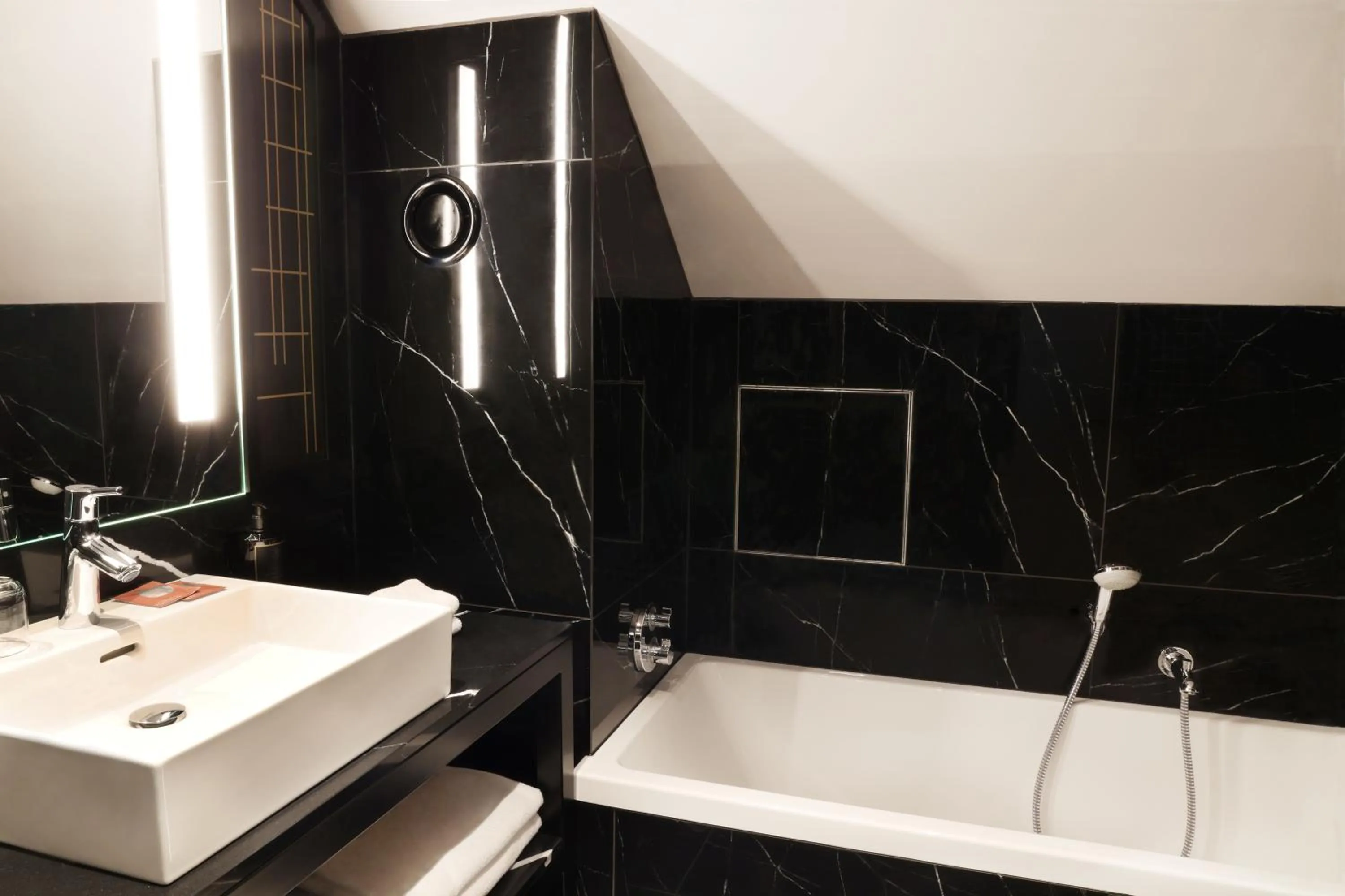 Bathroom in Hotel Reykjavík Saga