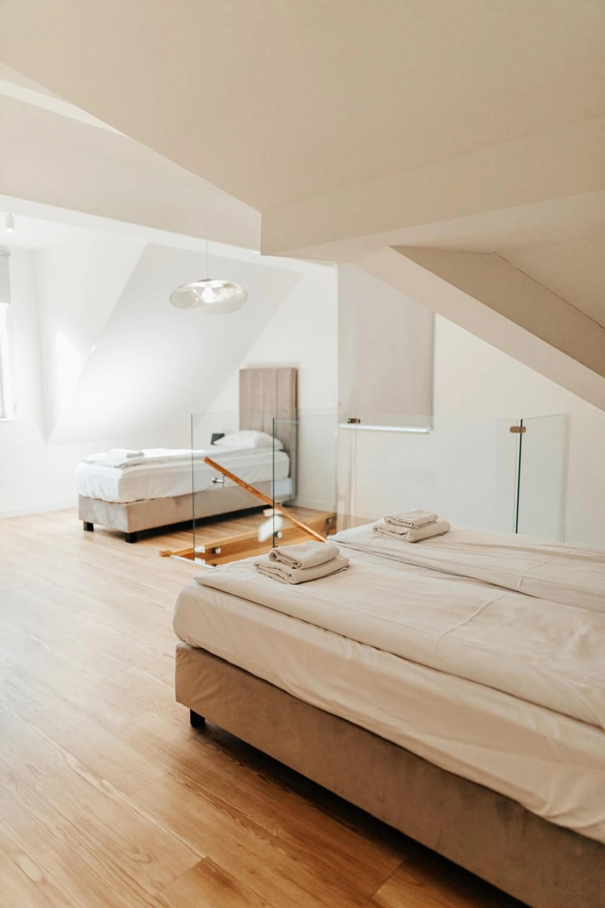 Spring, Bed in Baltic Gdańsk Old Town by St Mary's Church