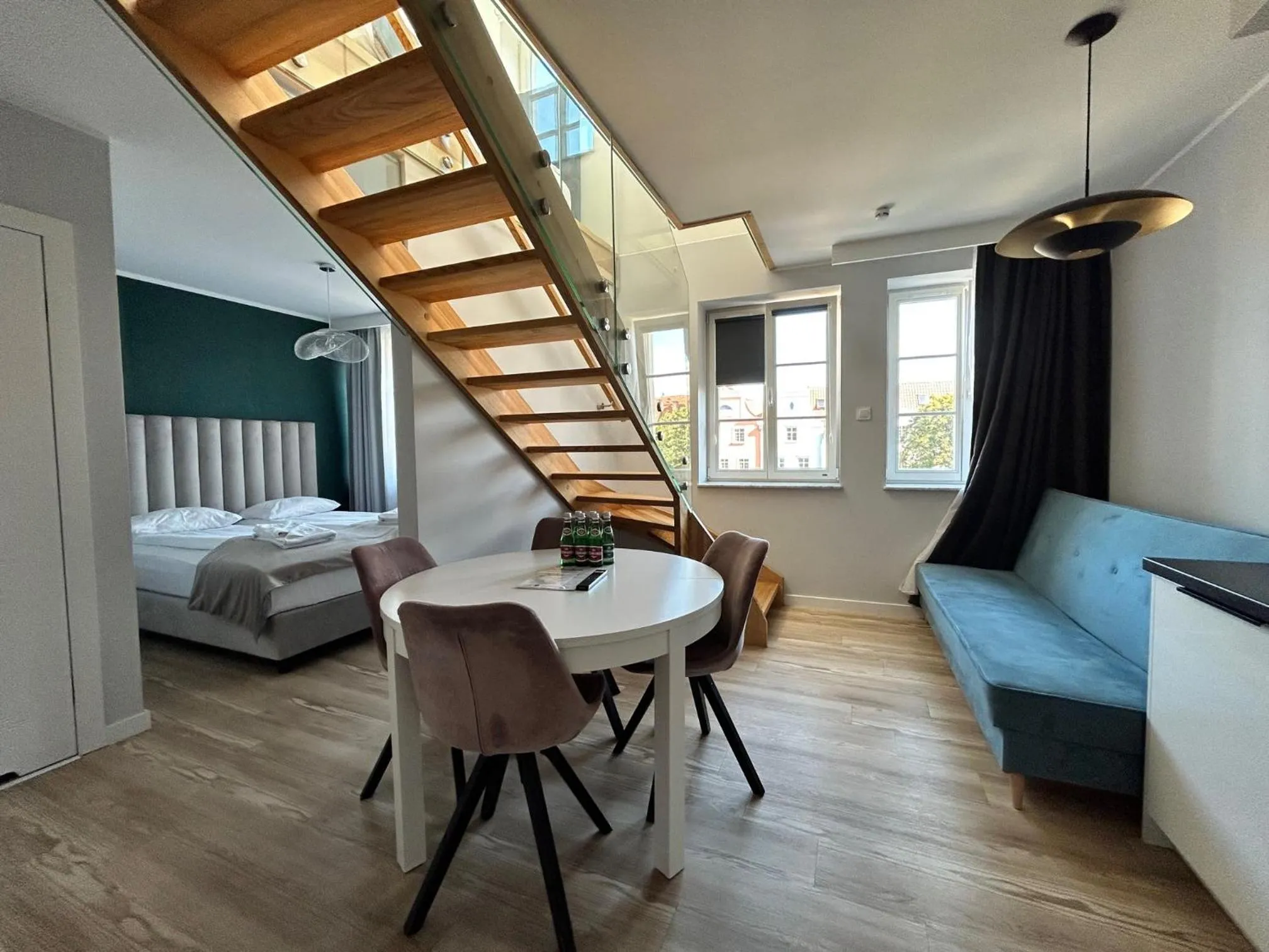 Spring, Bed in Baltic Gdańsk Old Town by St Mary's Church