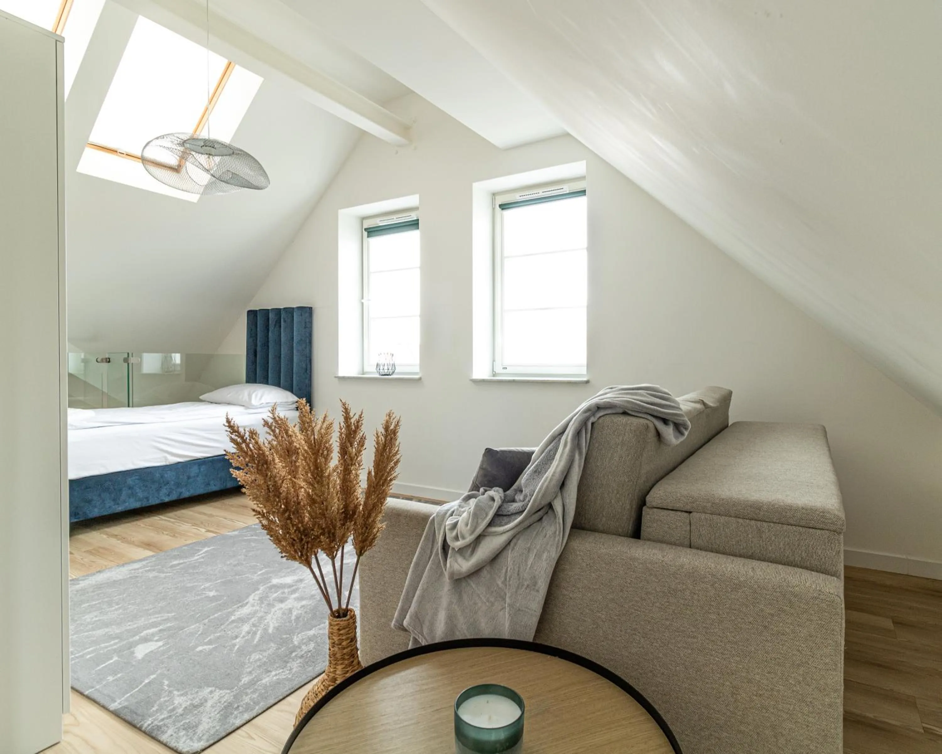 Spring, Bed in Baltic Gdańsk Old Town by St Mary's Church