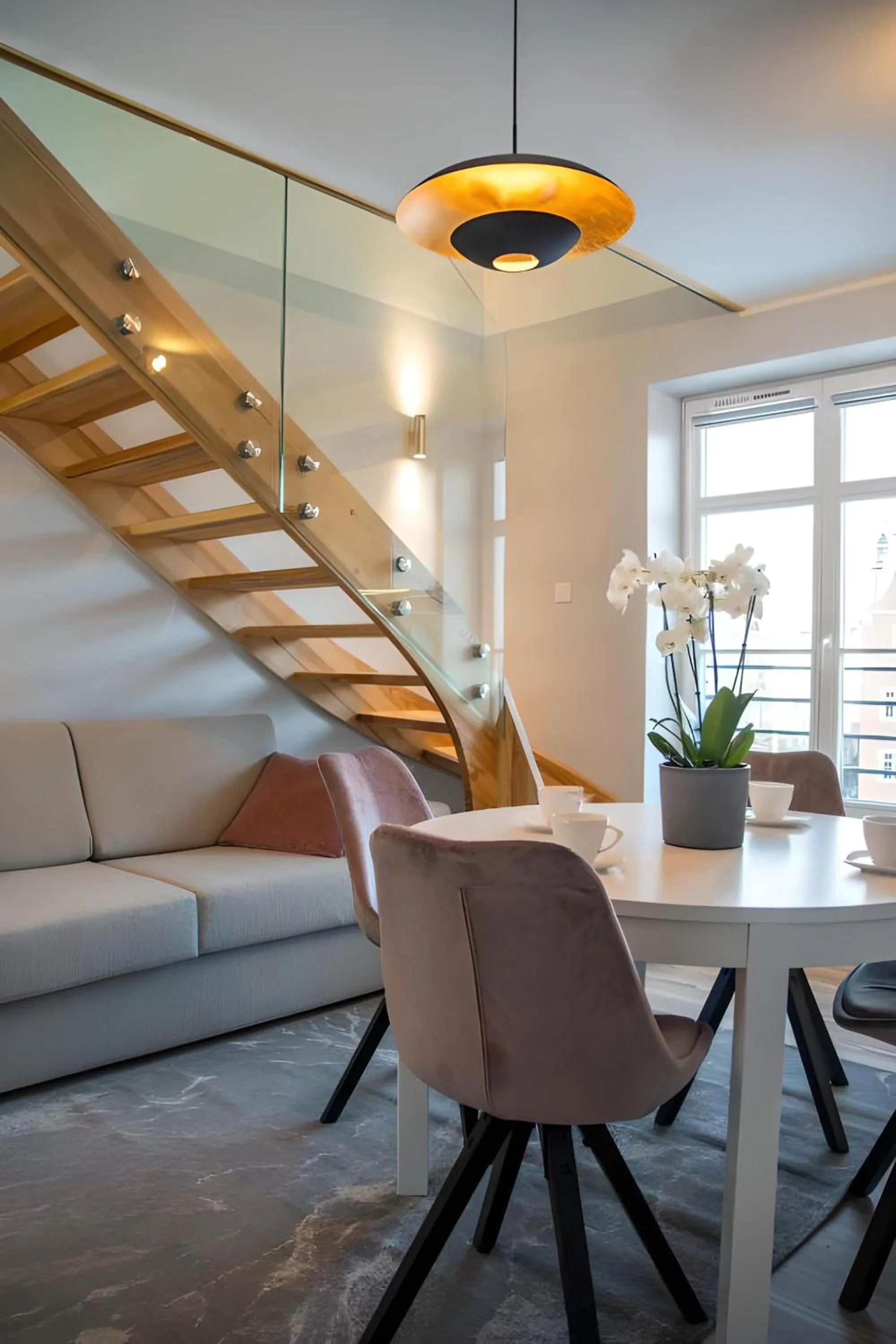 Spring in Baltic Gdańsk Old Town by St Mary's Church