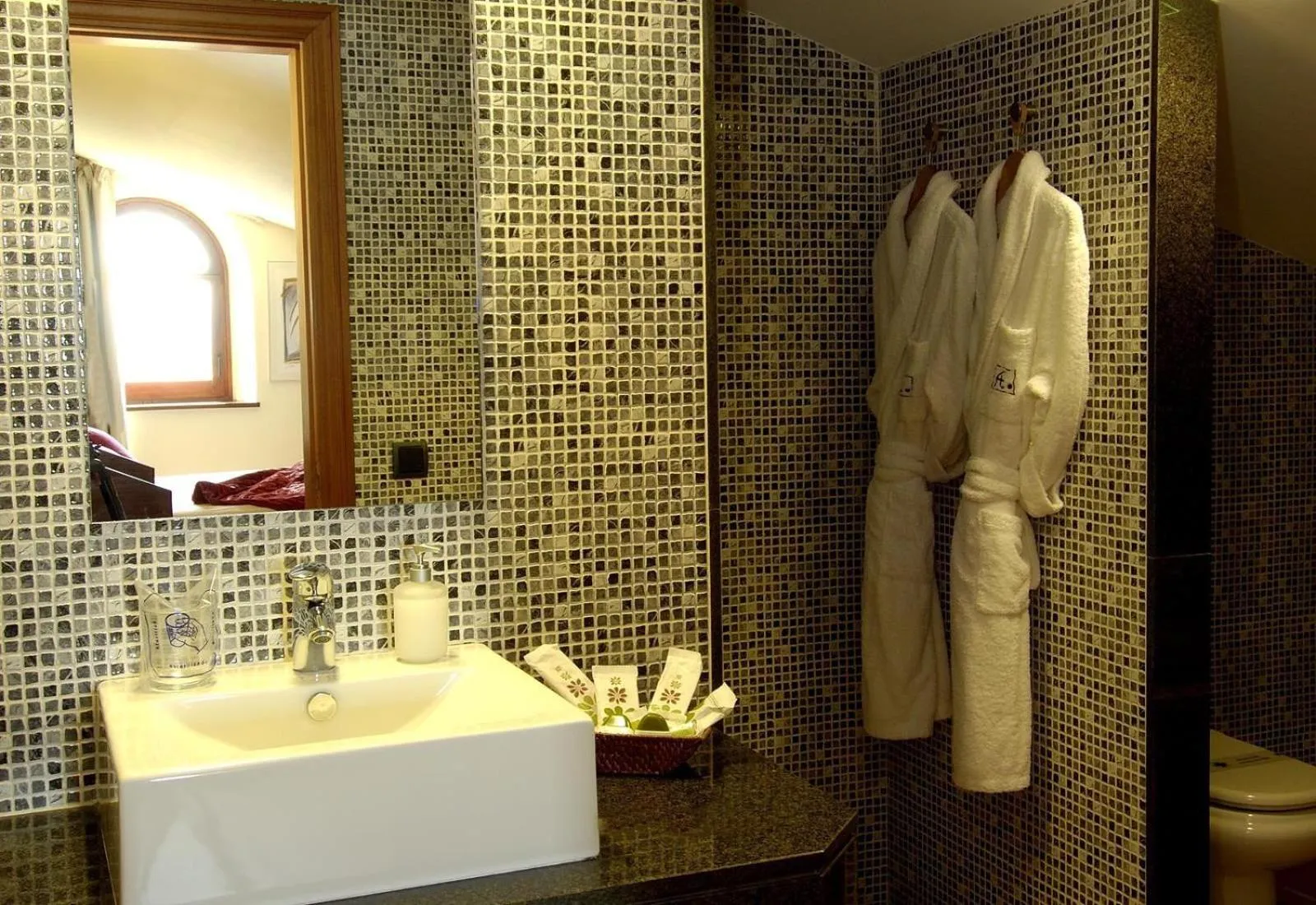 Living room in luxury stone villa