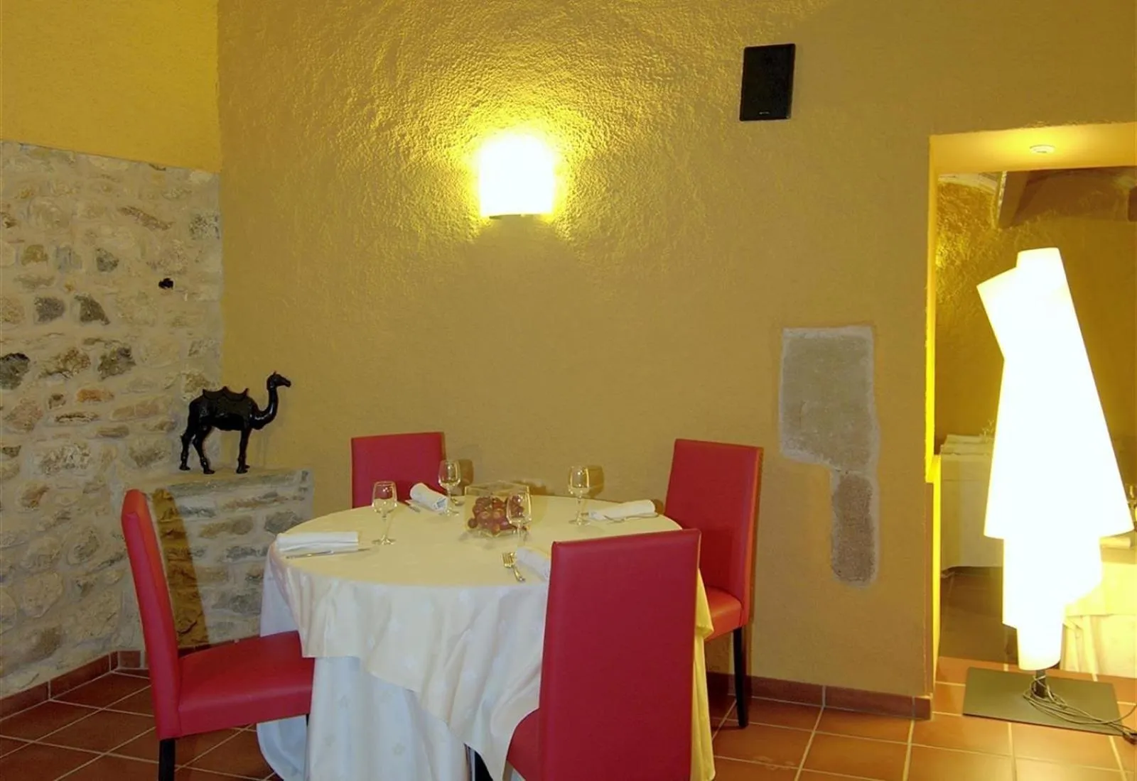 Living room in luxury stone villa