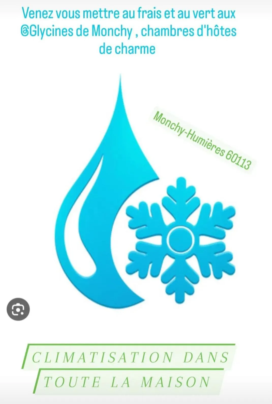 Text overlay in Les Glycines de Monchy- Chambres d'hôtes