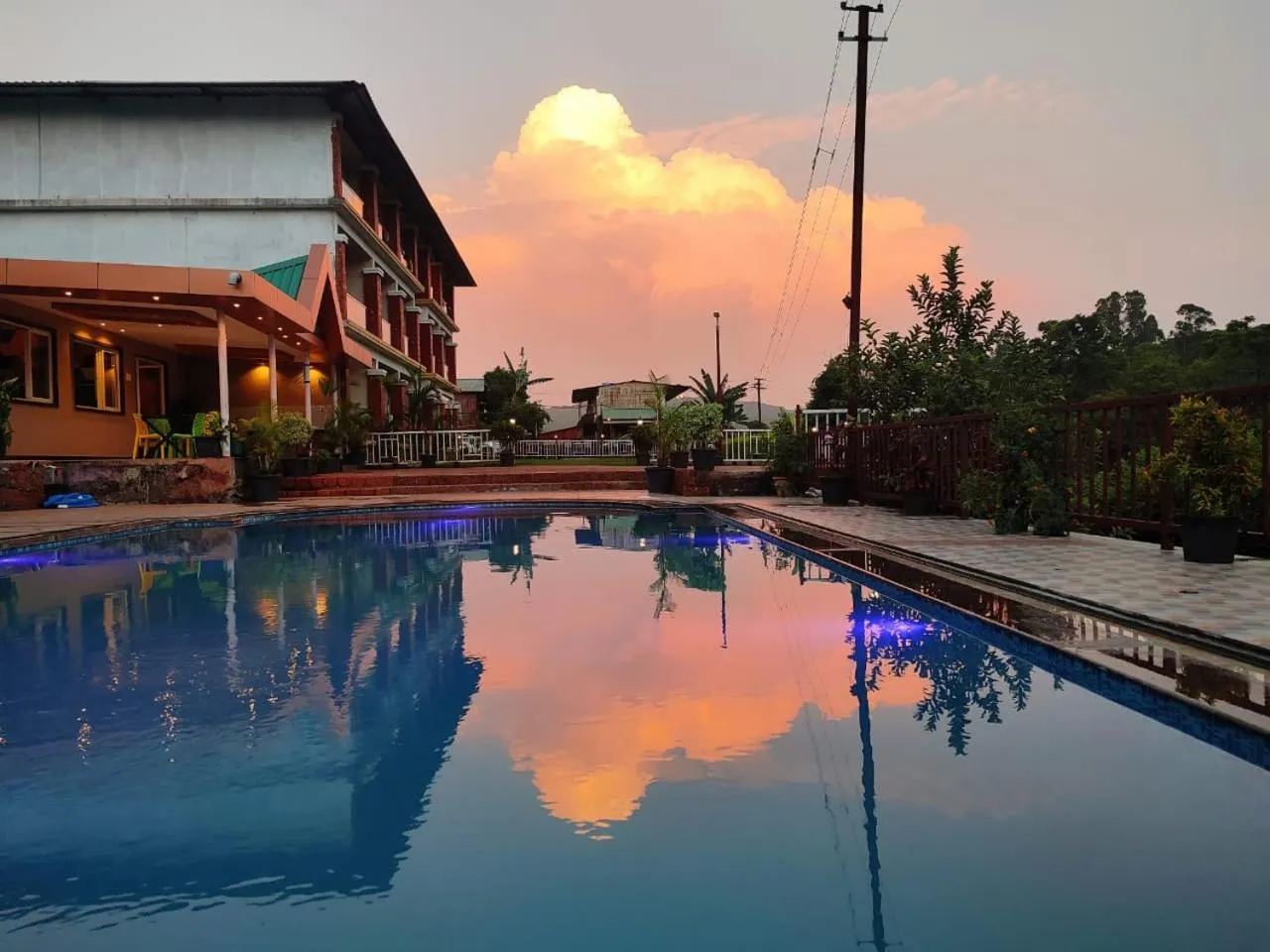 Swimming pool in Khushi Riverside Resort & Spa