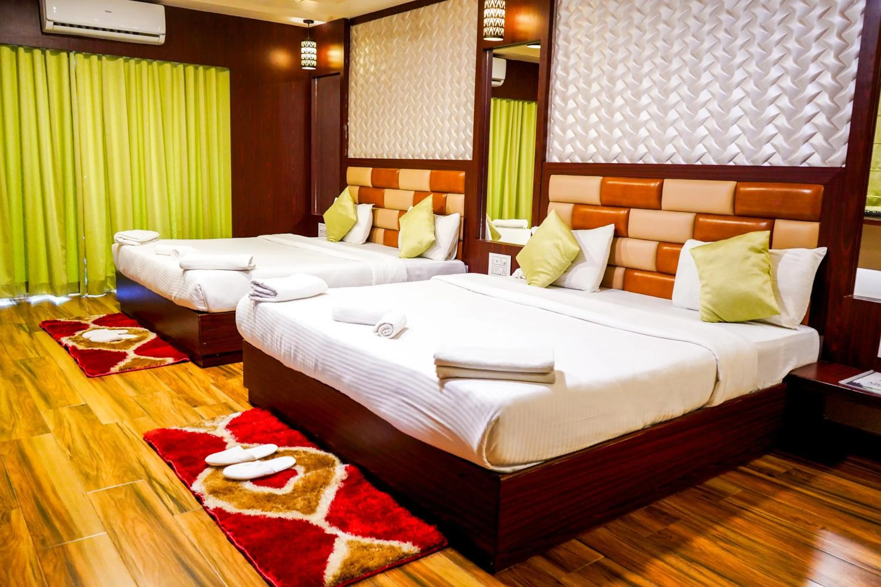Bed in Khushi Riverside Resort & Spa