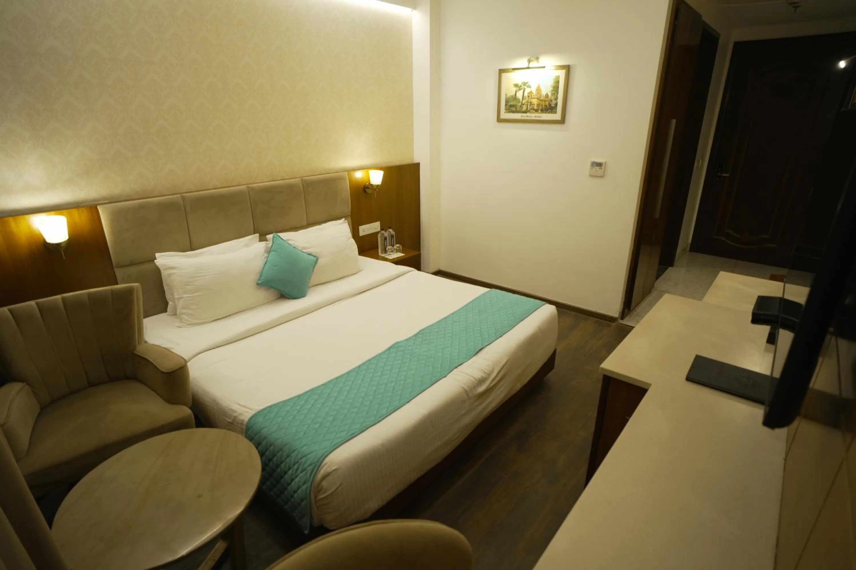 Bed in Hotel Krinoscco