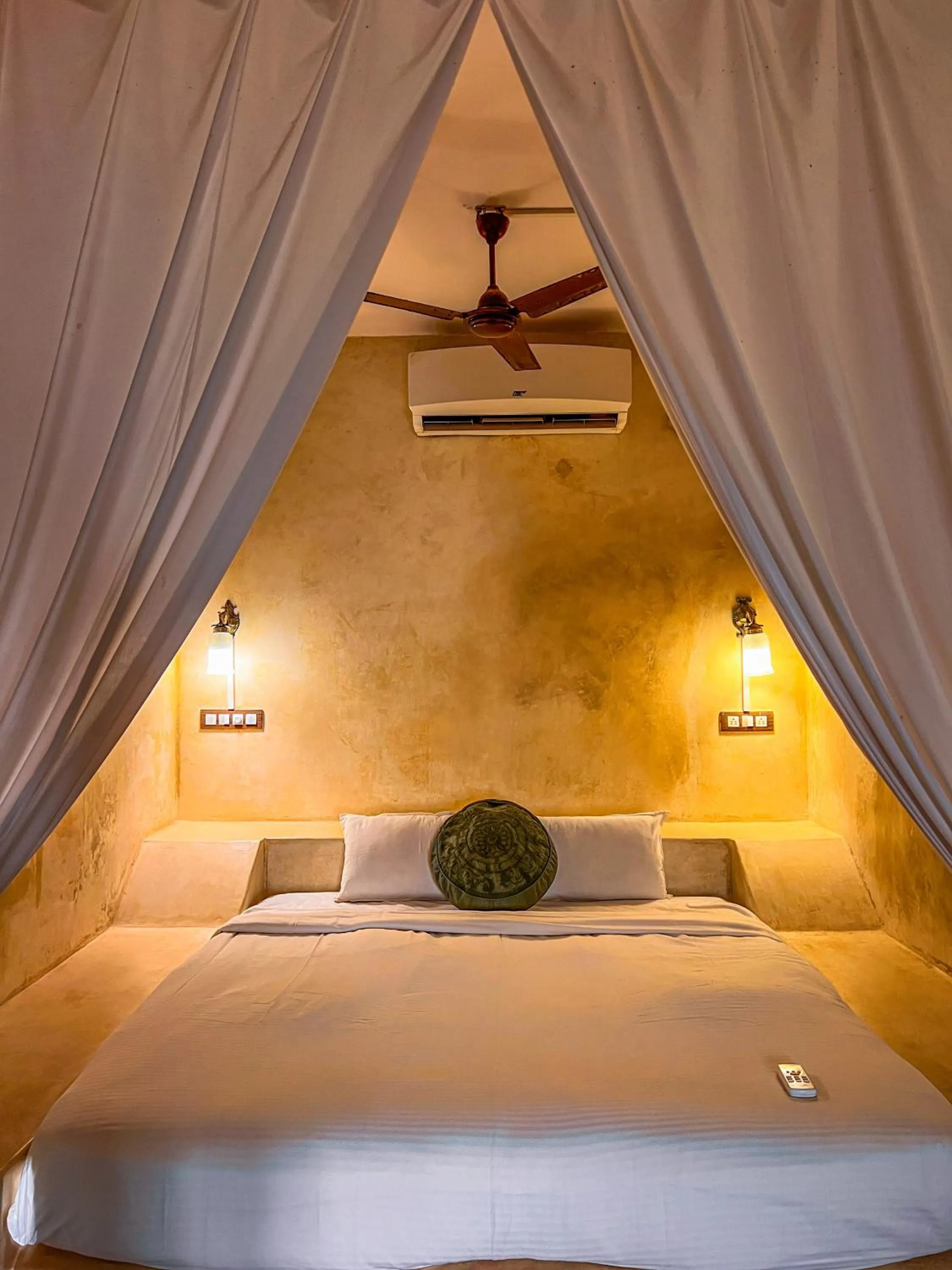 Bed in Nalanda Retreat Goa By Mandrem Beach