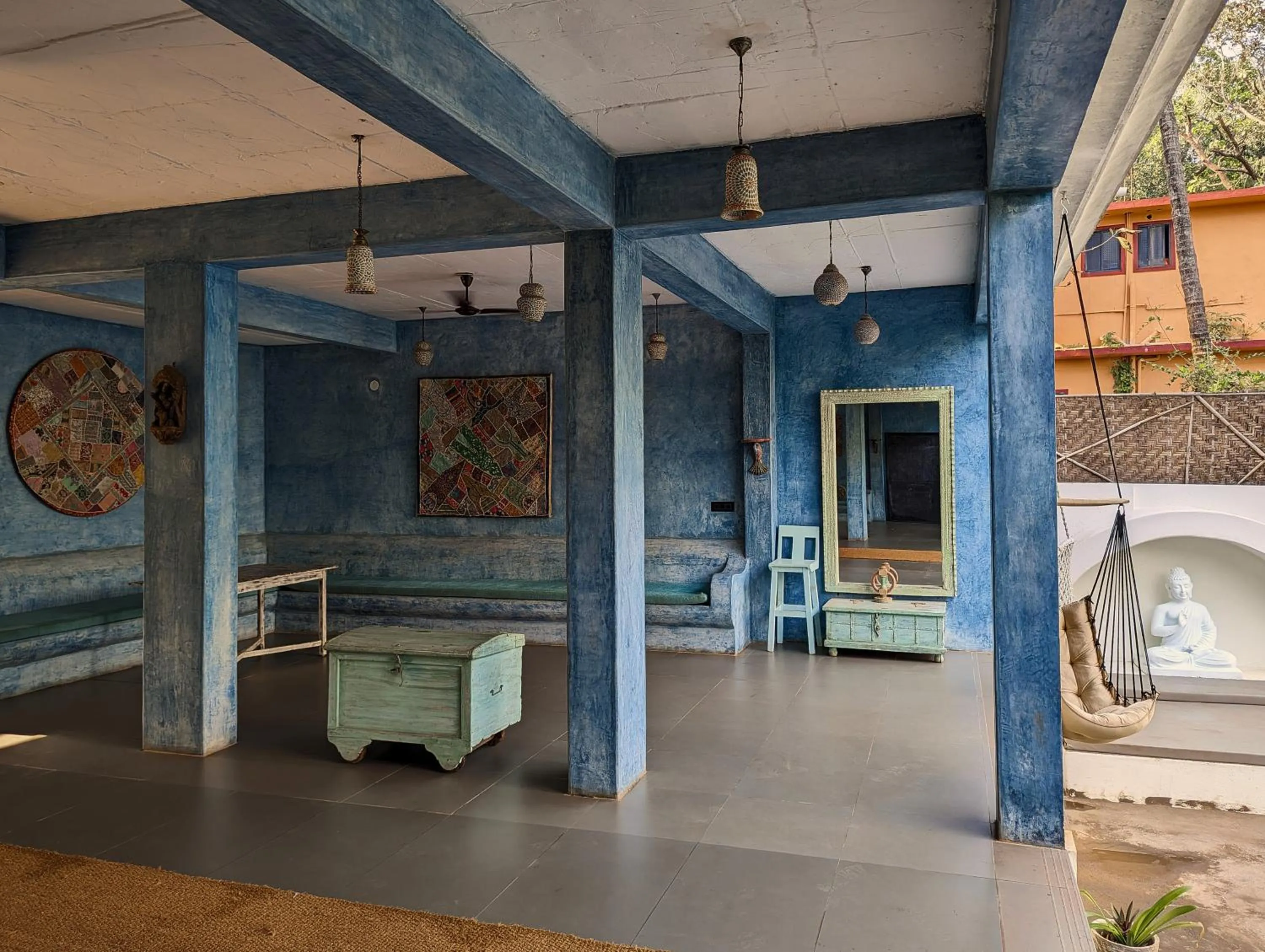 Lobby or reception in Nalanda Retreat Goa By Mandrem Beach