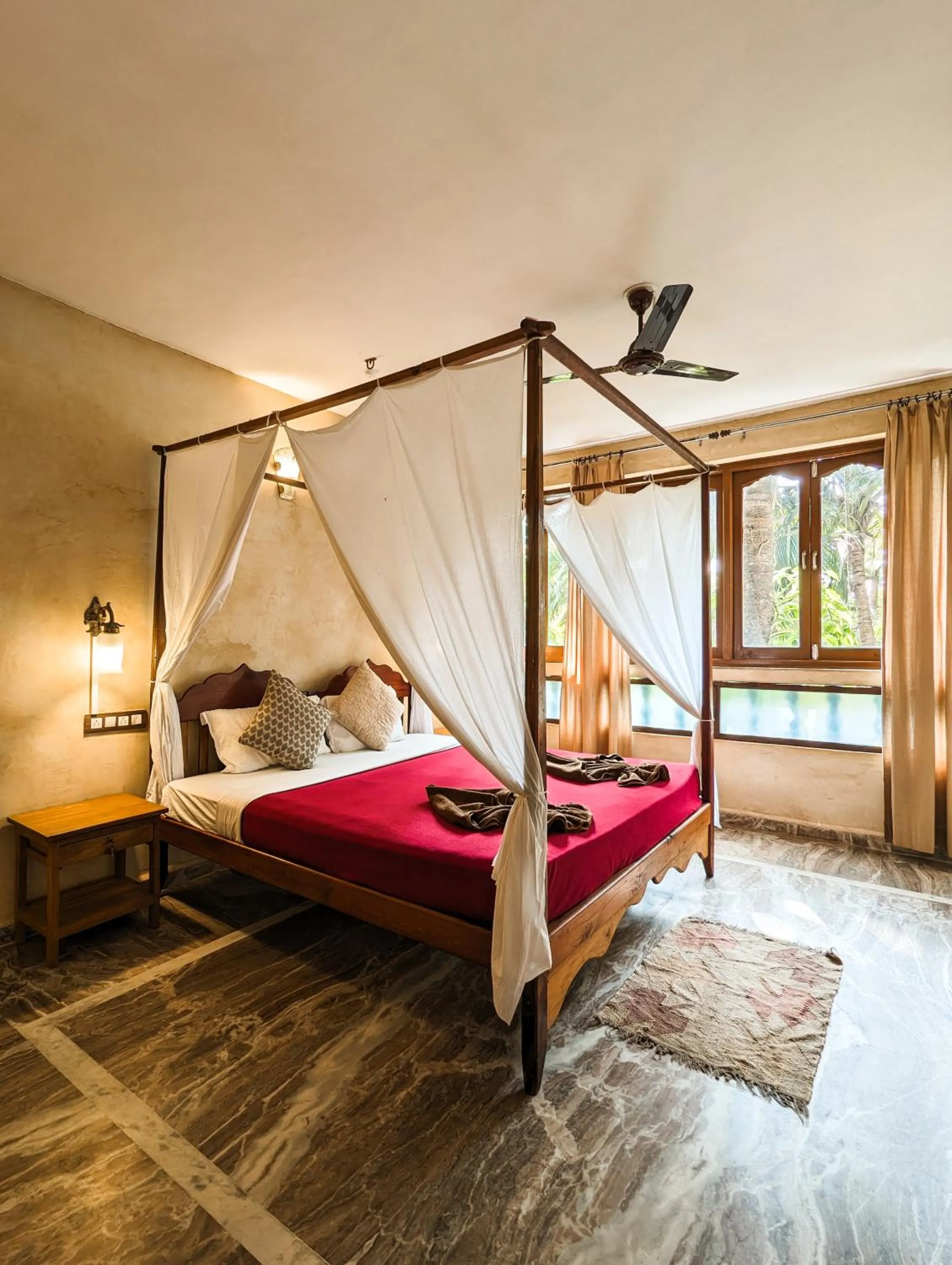 Bed in Nalanda Retreat Goa By Mandrem Beach