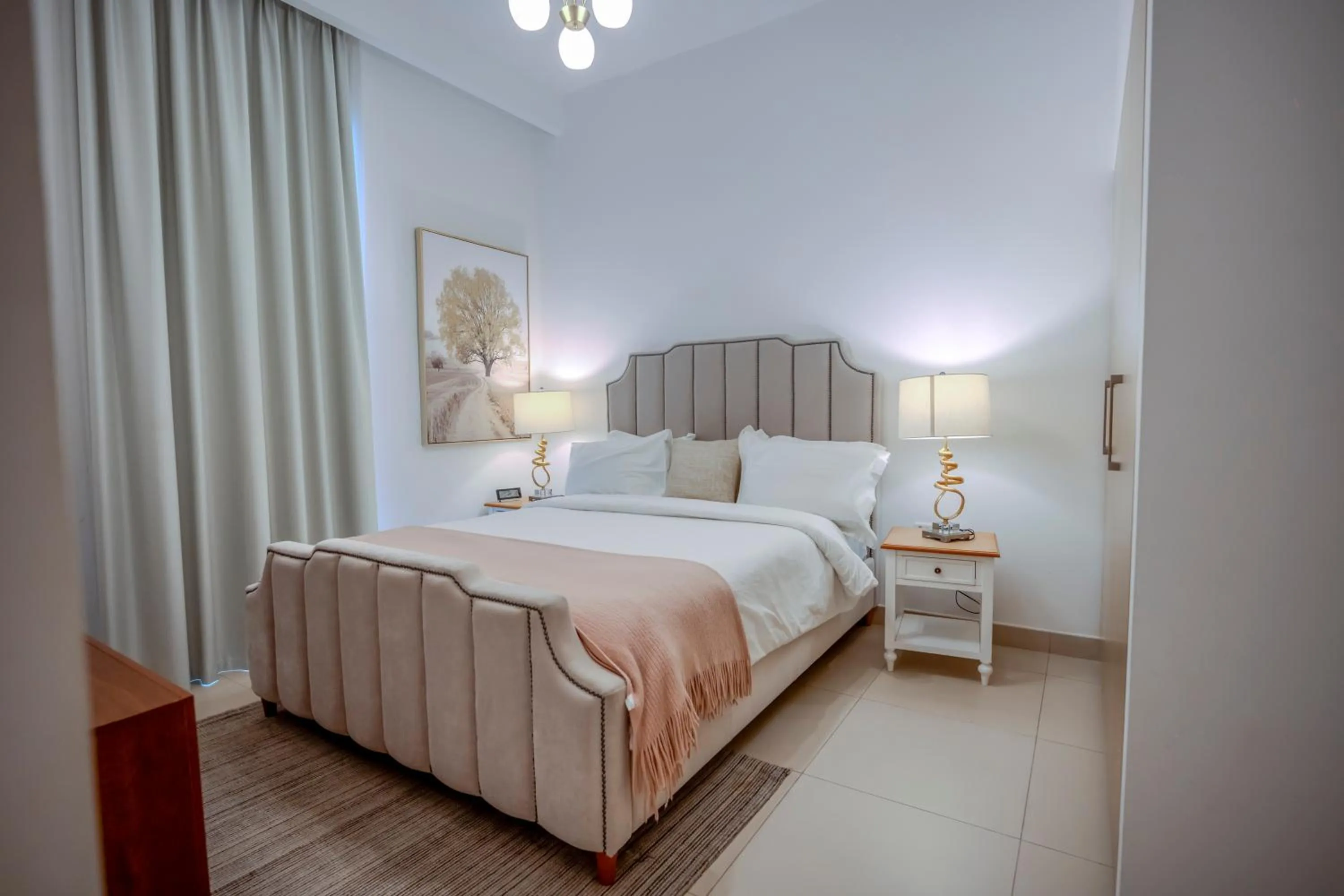 Bed in 3BR Haven with Burj Views by MagnoliasVHR