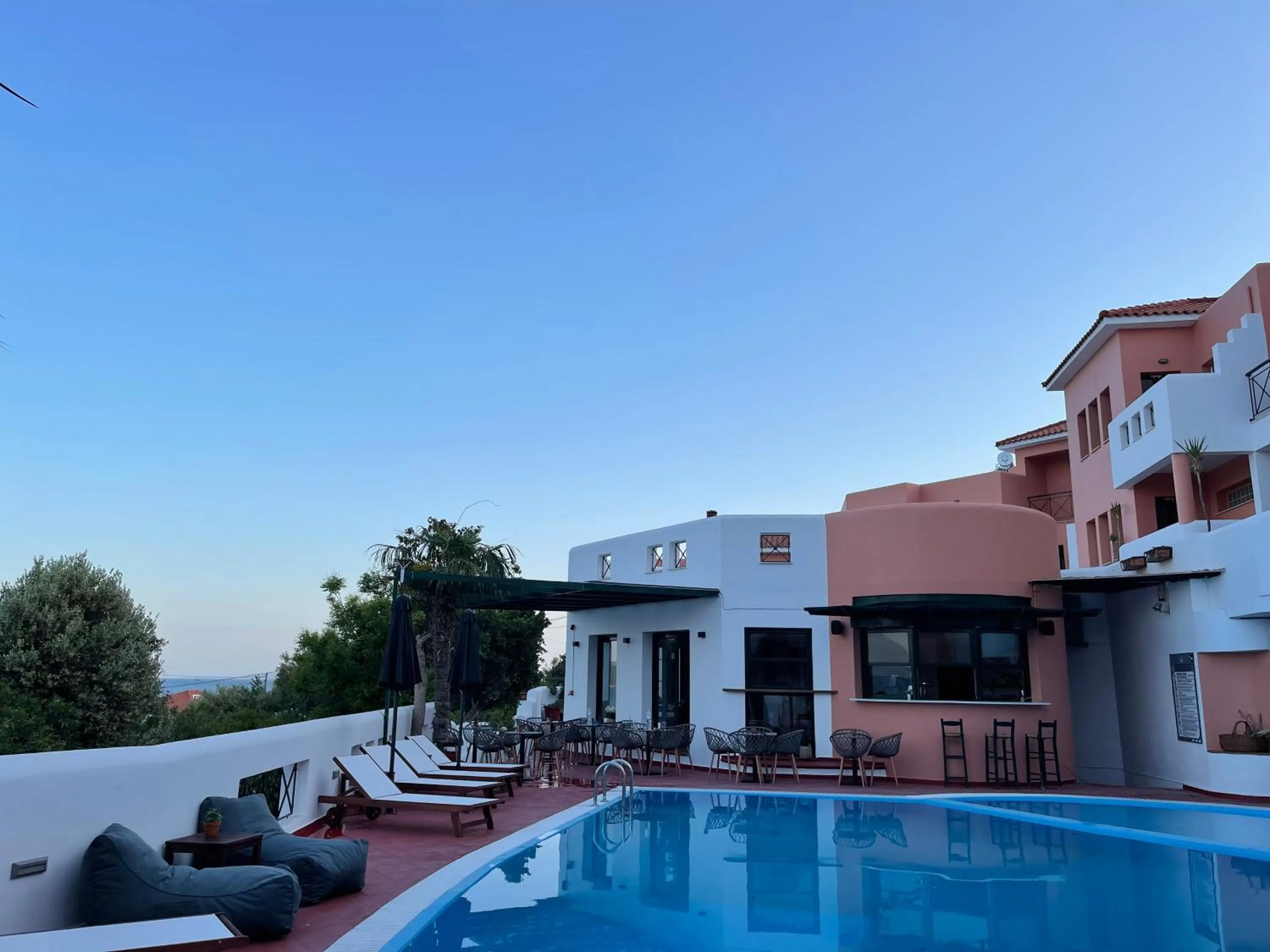 Pool view in Nisea Hotel Samos