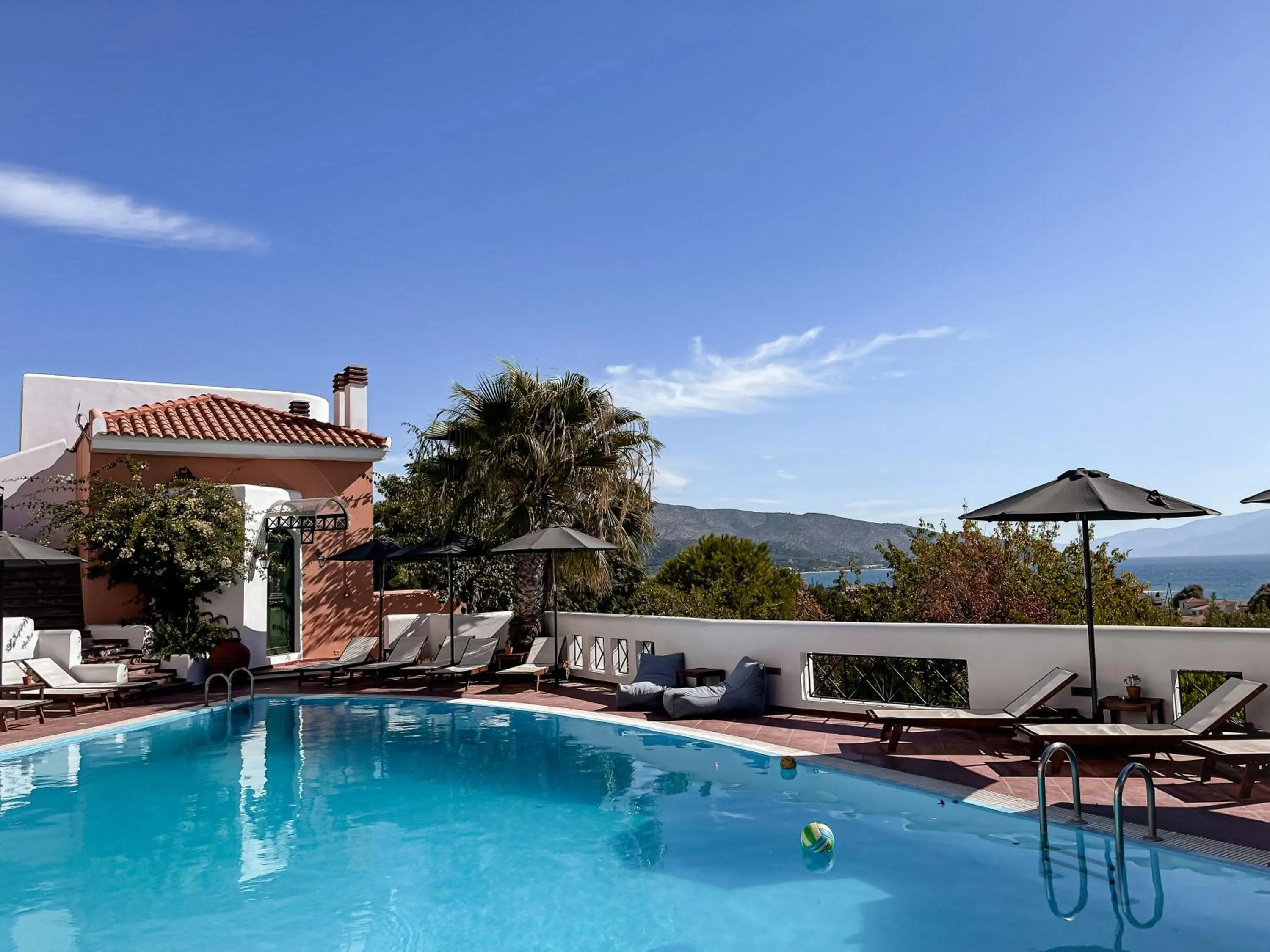 Pool view in Nisea Hotel Samos