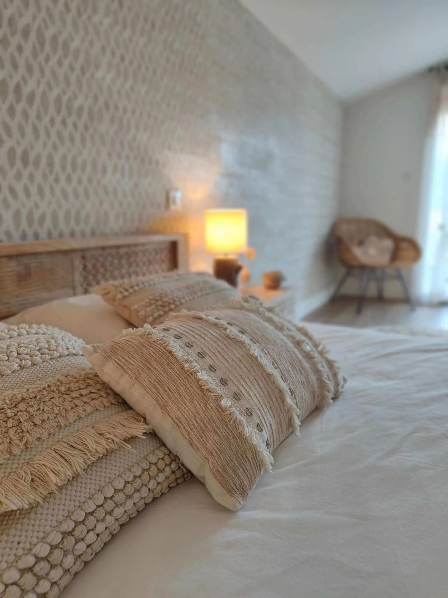 Bed in La Cabane Bohème, Maison d'hôtes Bassin d'Arcachon