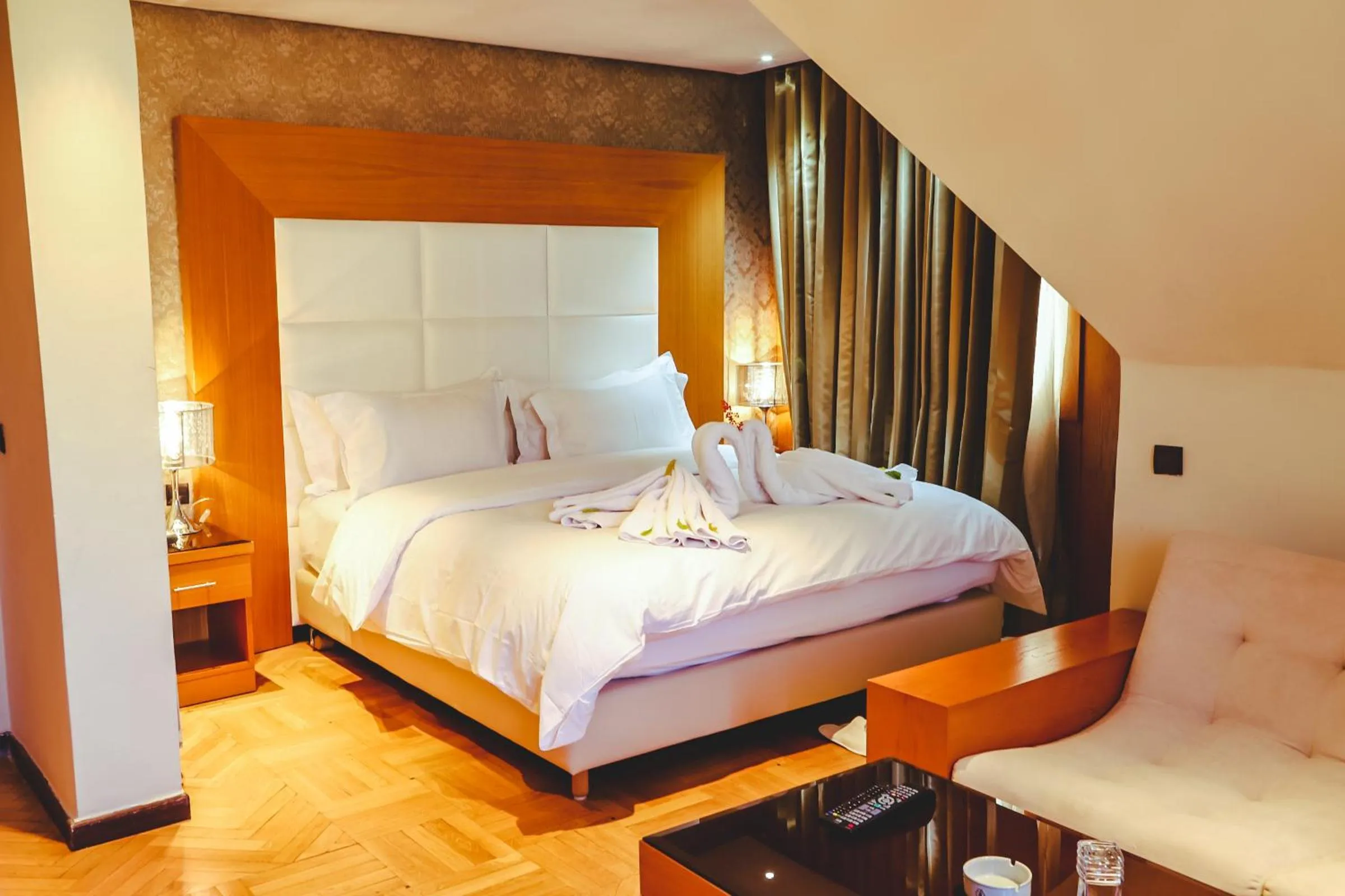 Bed in Hotel Perce Neige