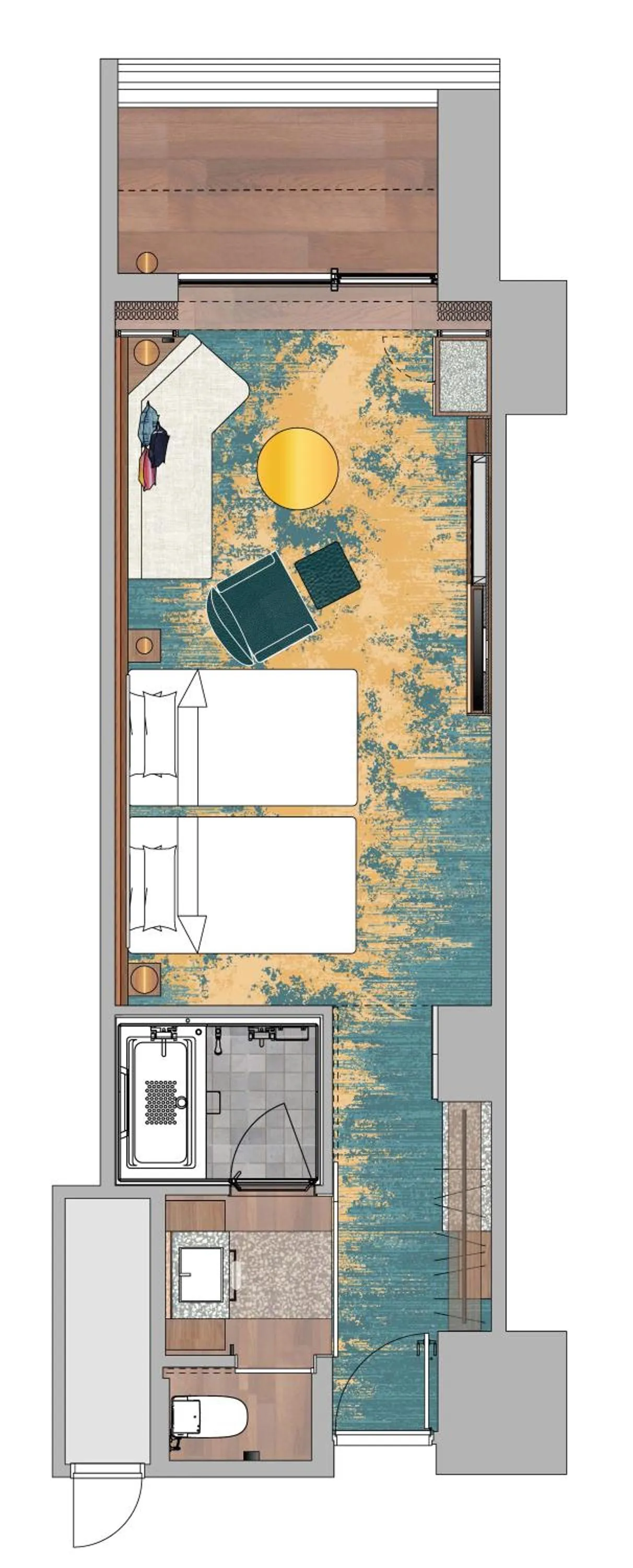 Floor plan in Okinawa Prince Hotel Ocean View Ginowan