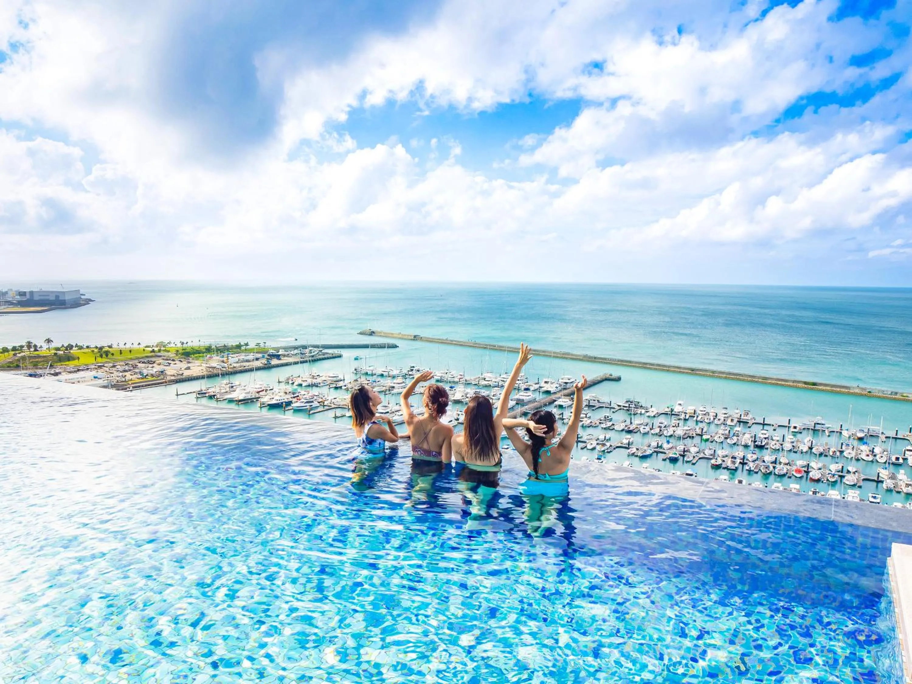 Swimming pool in Okinawa Prince Hotel Ocean View Ginowan