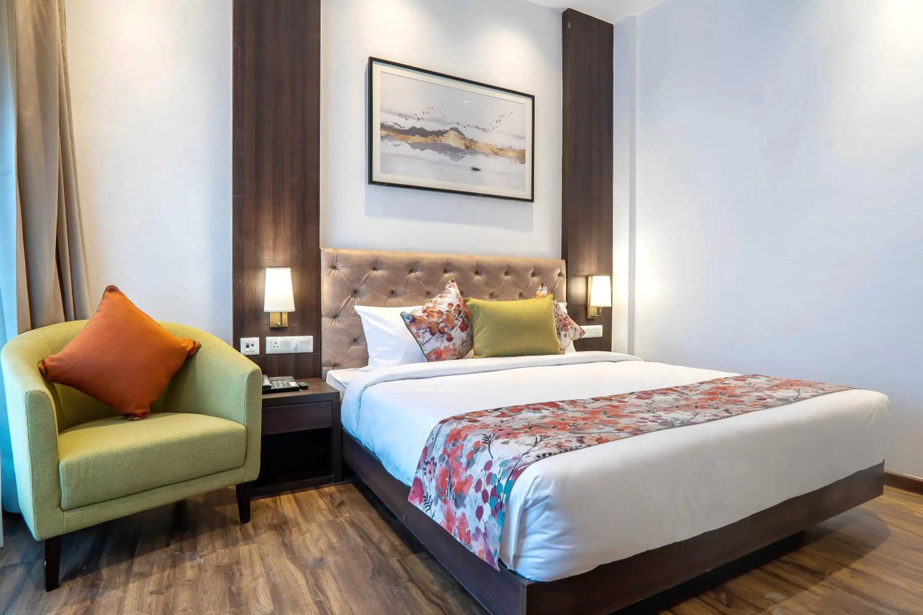 Bed in Hotel Le ROI Lake View Koti