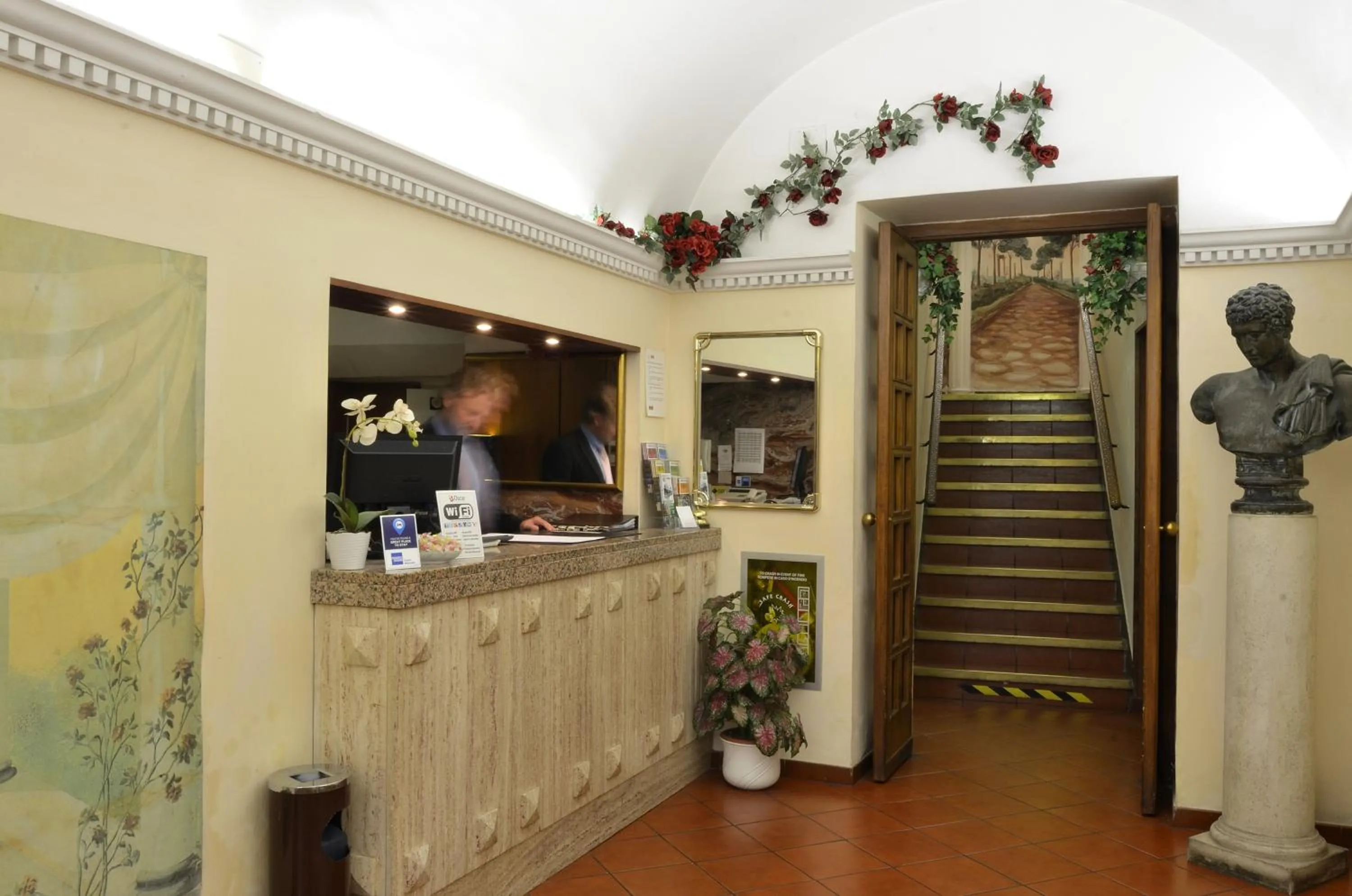 Lobby or reception in Hotel Tirreno