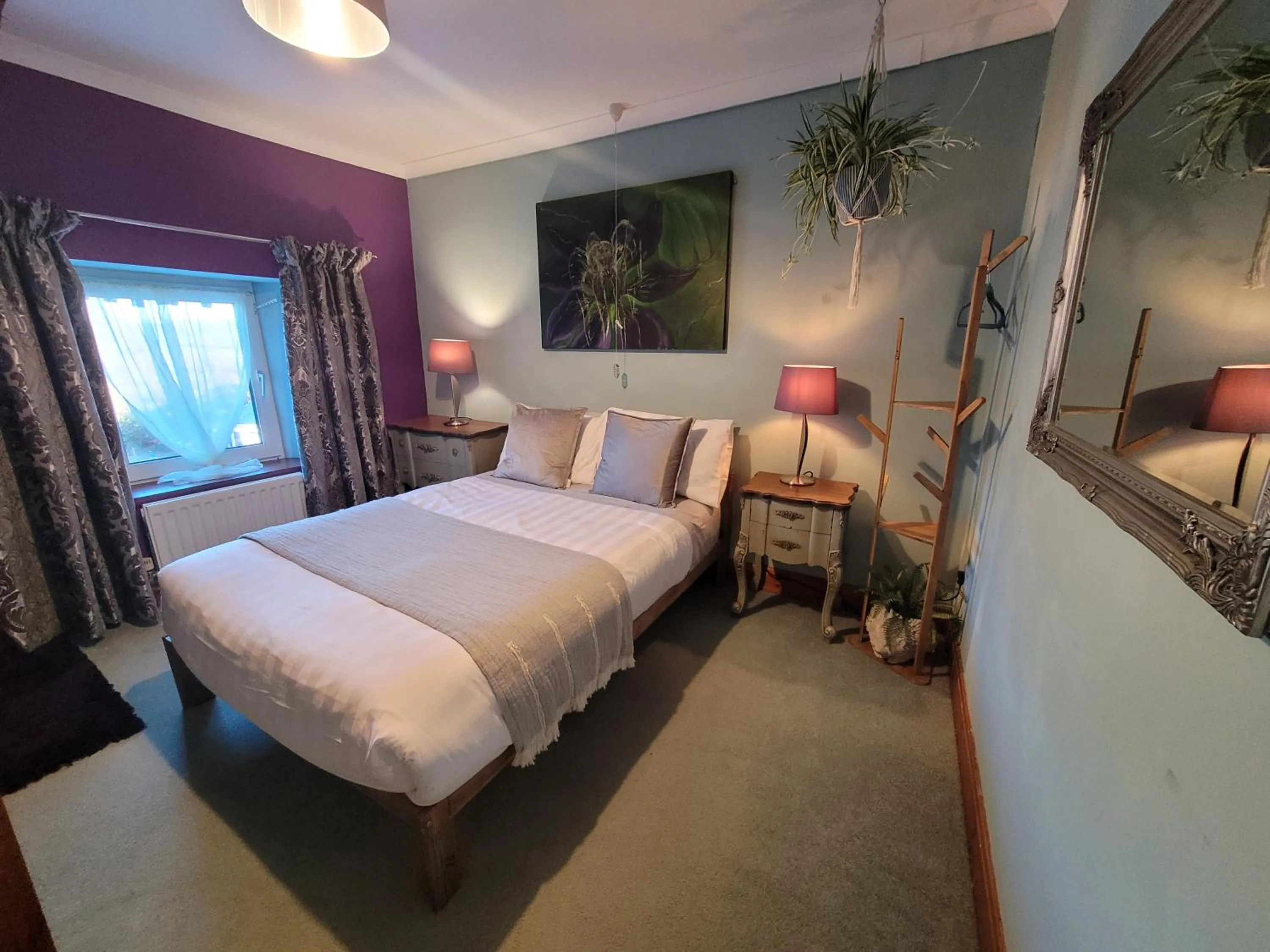 Bedroom, Bed in Hideaway Escapes, Farmhouse B&B & Holiday Home, Ideal family stay or Romantic break, Friendly animals on our smallholding in beautiful Pembrokeshire setting close to Narberth