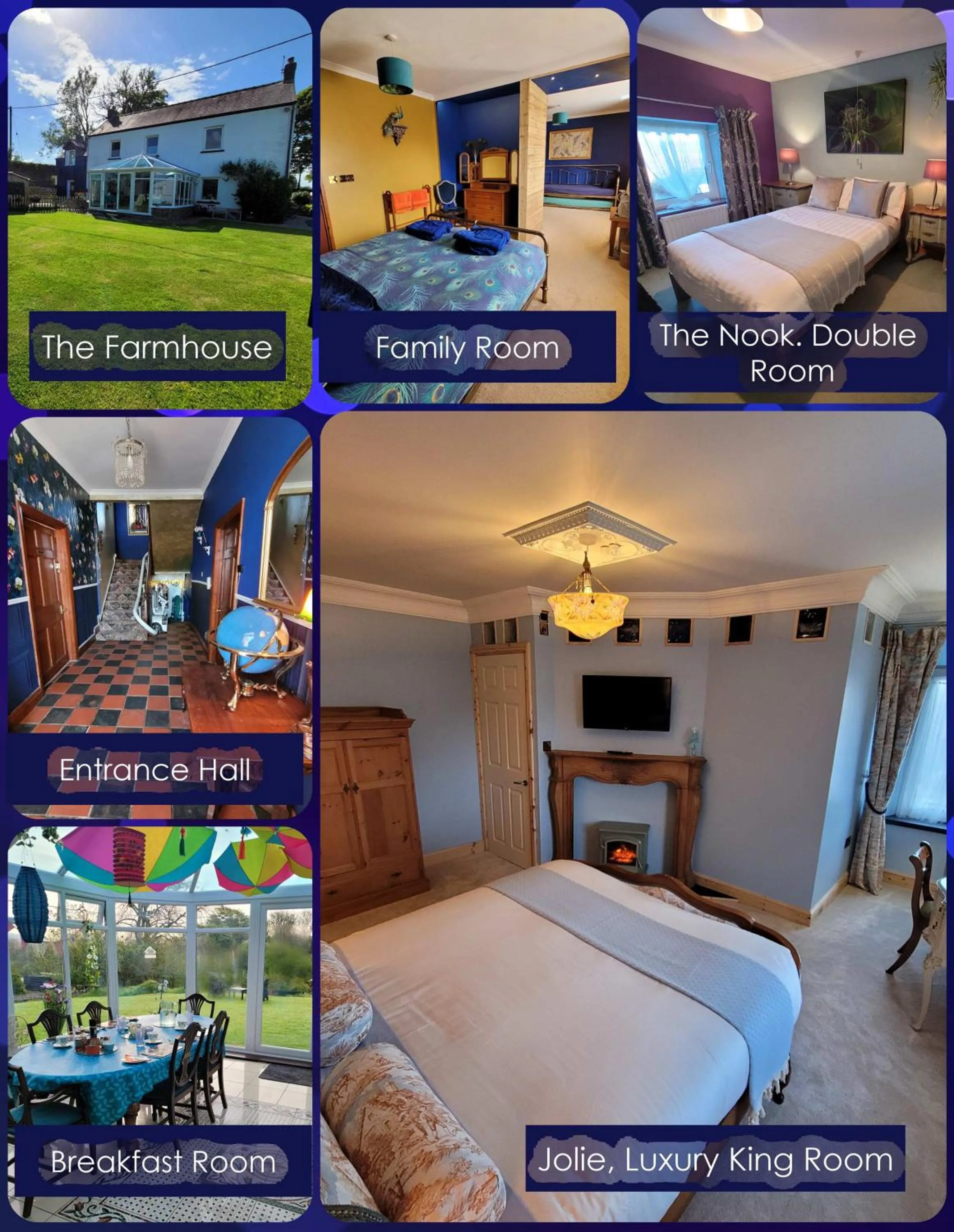 Photo of the whole room, Bed in Hideaway Escapes, Farmhouse B&B & Holiday Home, Ideal family stay or Romantic break, Friendly animals on our smallholding in beautiful Pembrokeshire setting close to Narberth