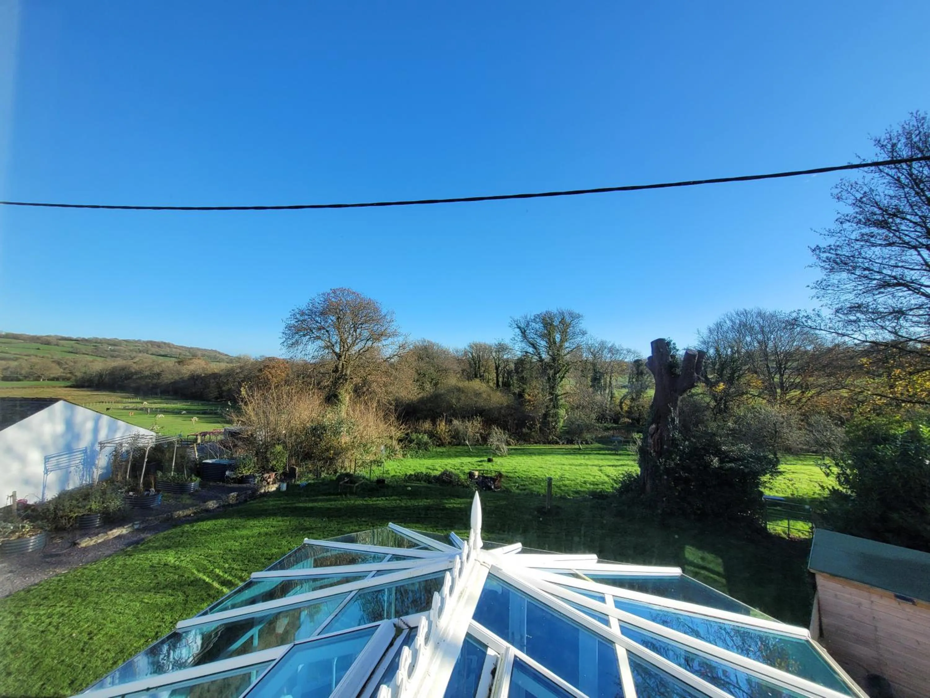 Garden view in Hideaway Escapes, Farmhouse B&B & Holiday Home, Ideal family stay or Romantic break, Friendly animals on our smallholding in beautiful Pembrokeshire setting close to Narberth