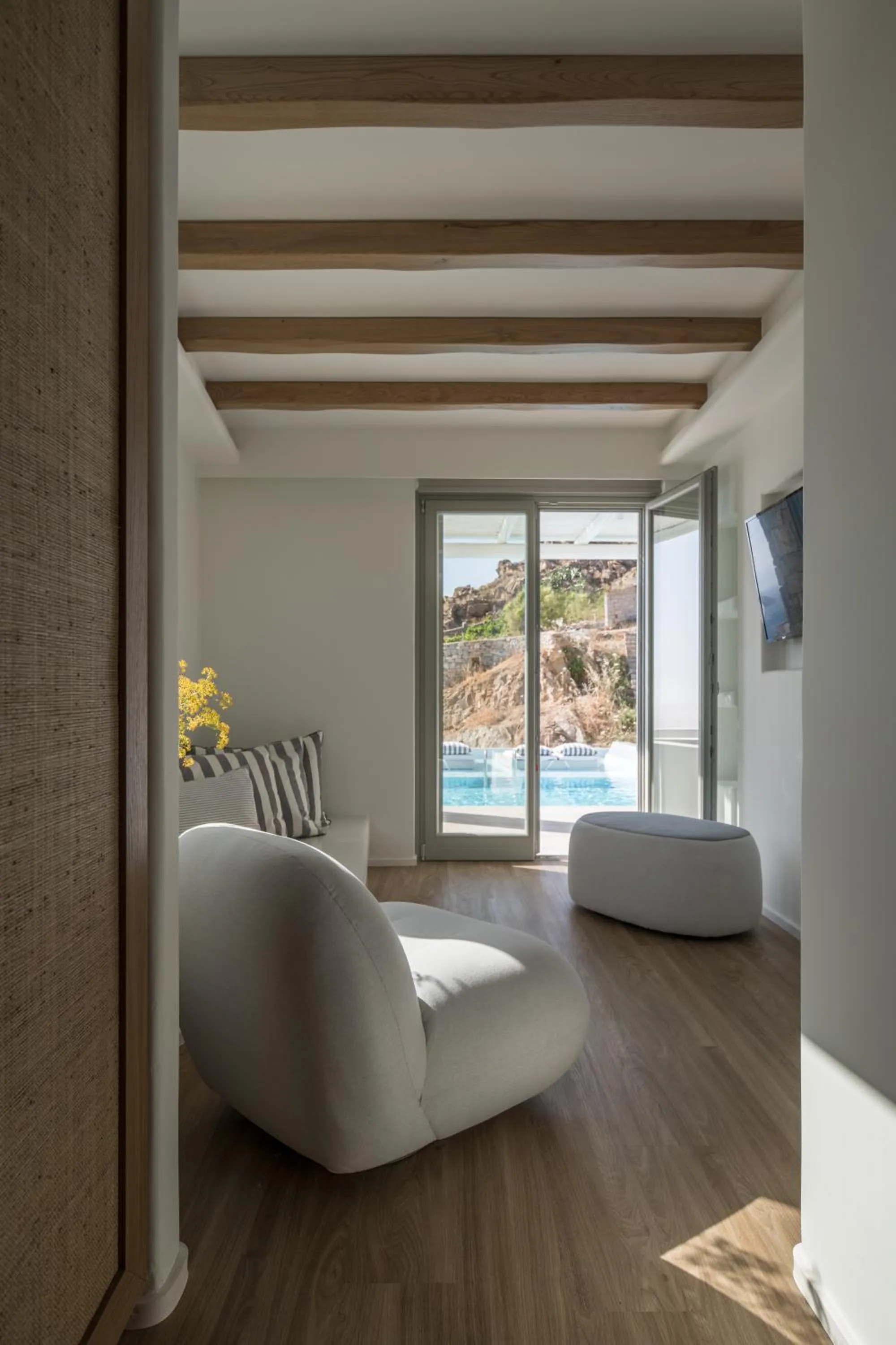 Living room in Arocaria Mykonos