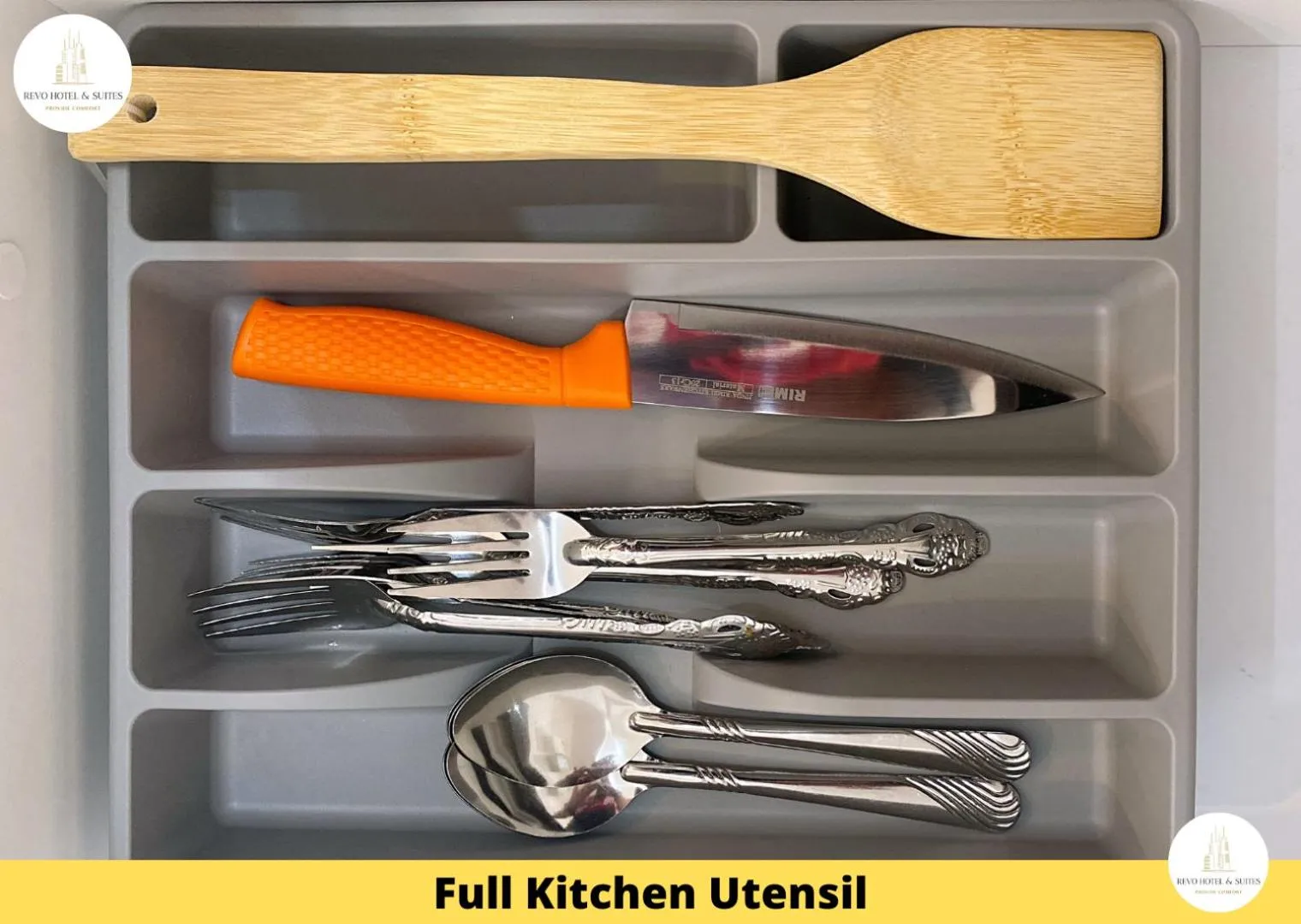 Kitchen or kitchenette in Revo Hotel & Suites Kuala Lumpur Bukit Jalil by The Cynefin