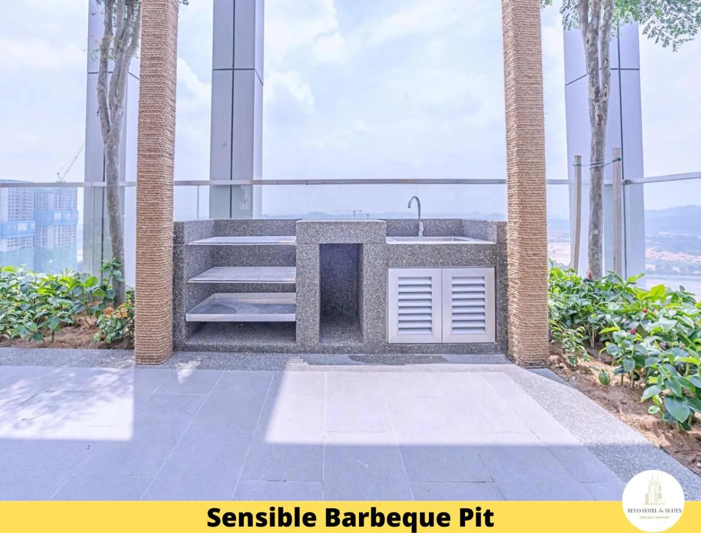 BBQ facilities in Revo Hotel & Suites Kuala Lumpur Bukit Jalil by The Cynefin