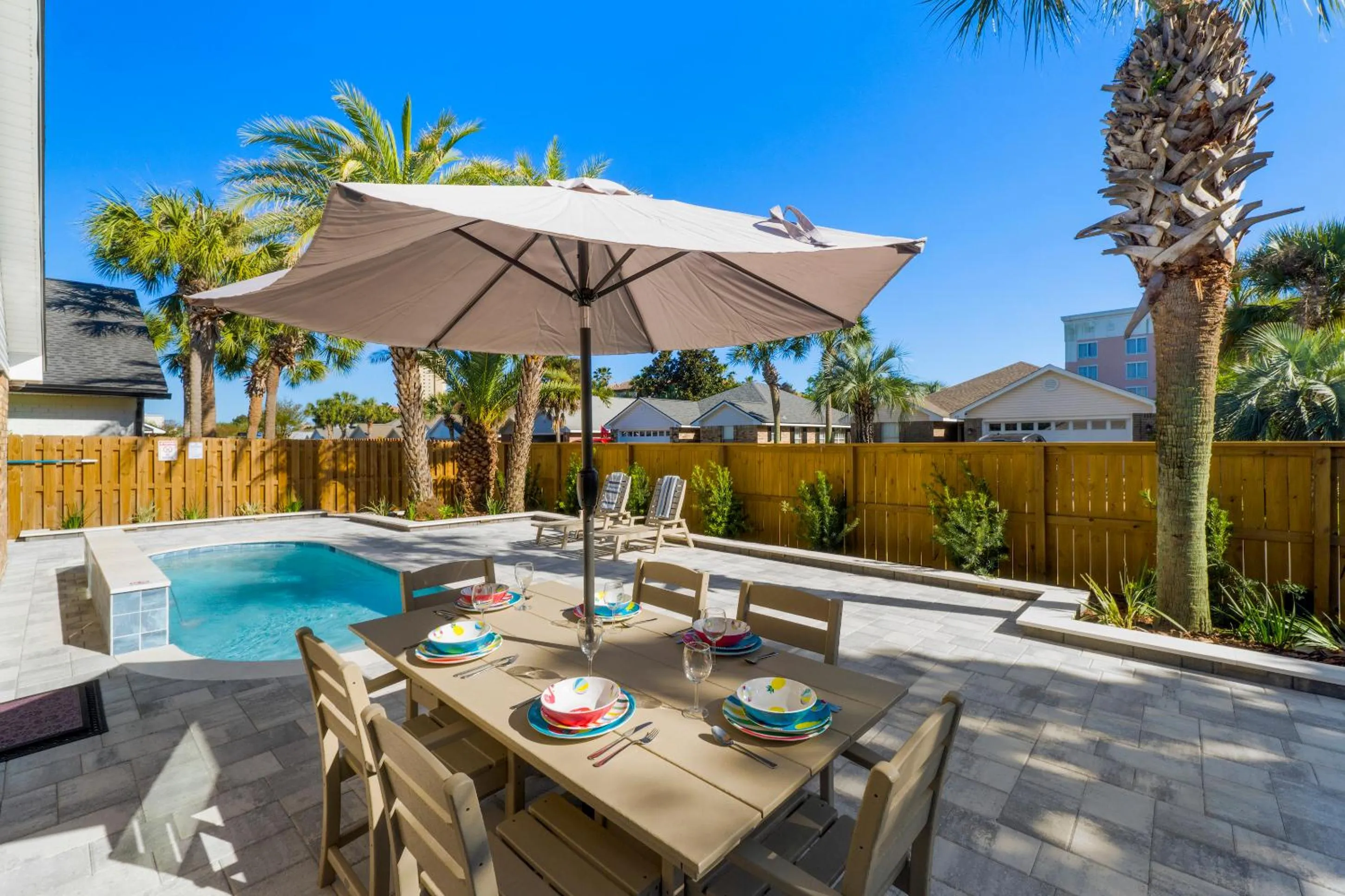 Patio in Destin Beach House - Just A Splash by Panhandle Getaways
