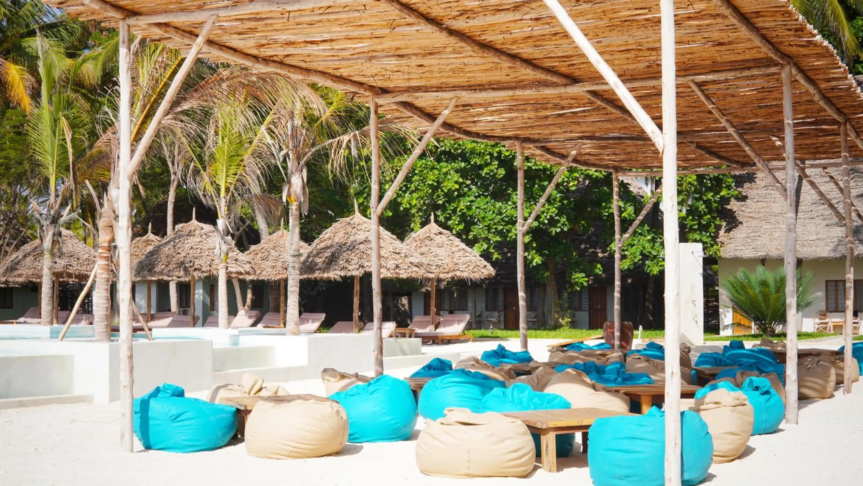 sunbed in NDAME Paje Hotel