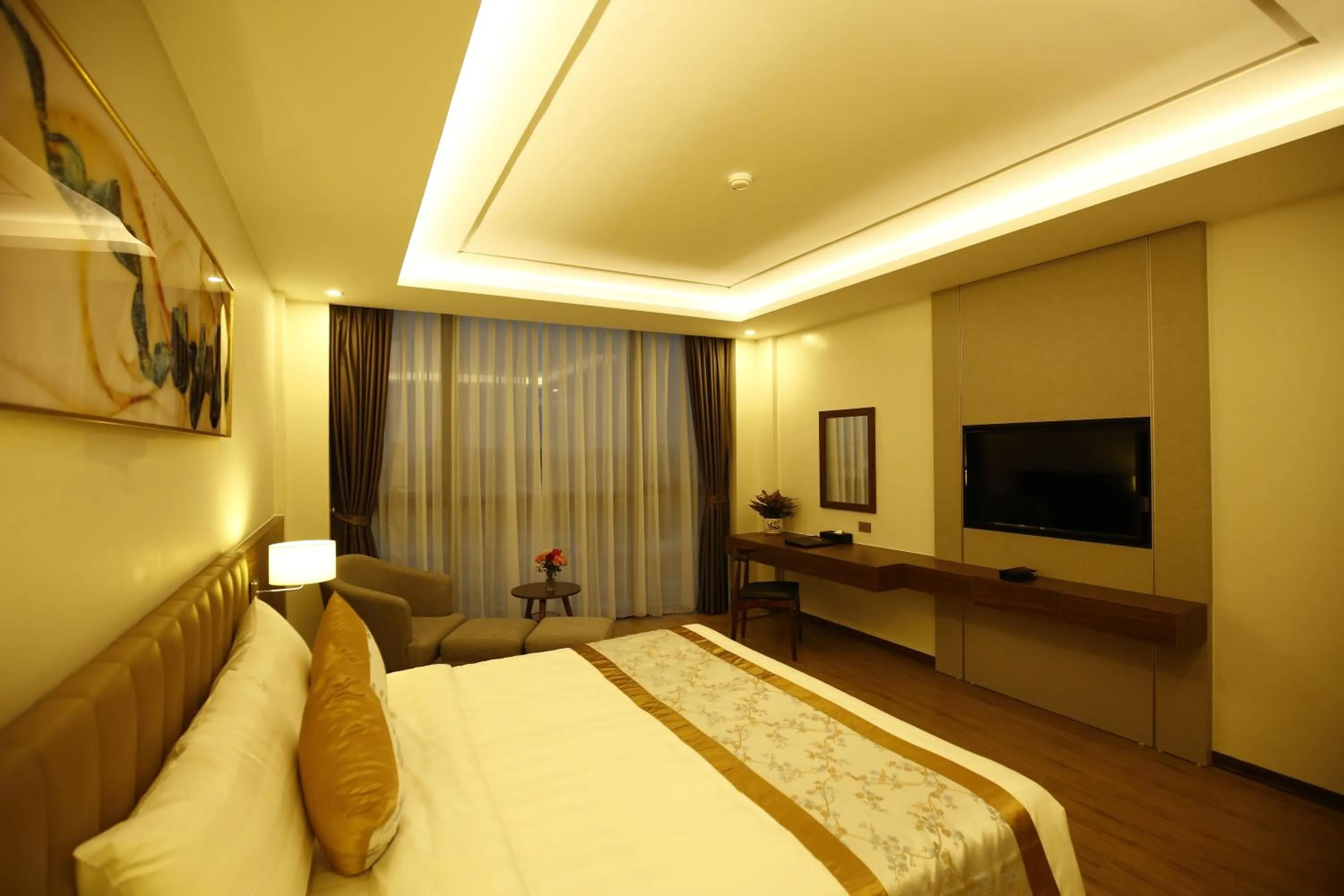 Bedroom, Bed in Songlam Waterfront Hotel - 藍江酒店