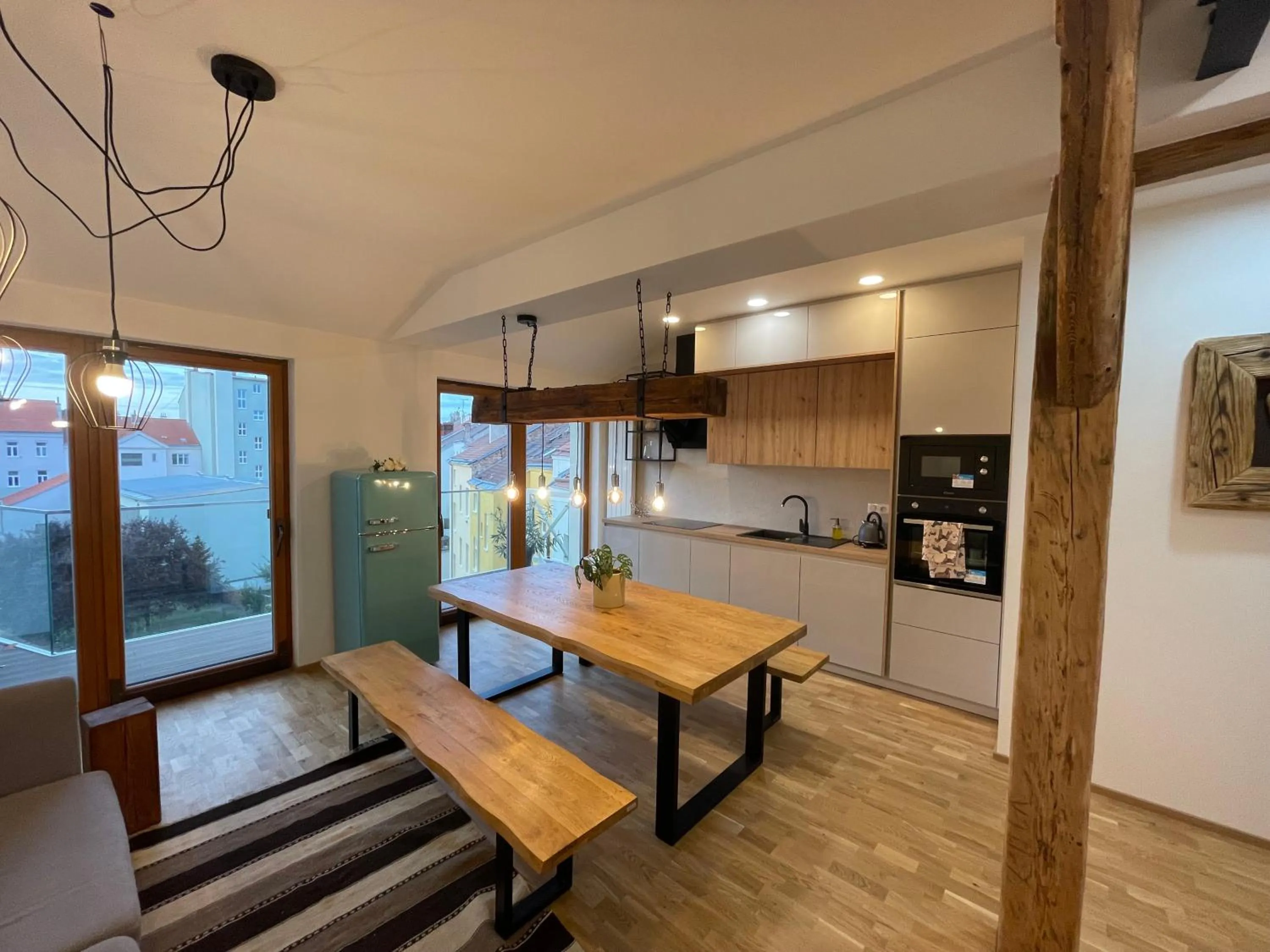 Kitchen or kitchenette in Apartmány Marienhof