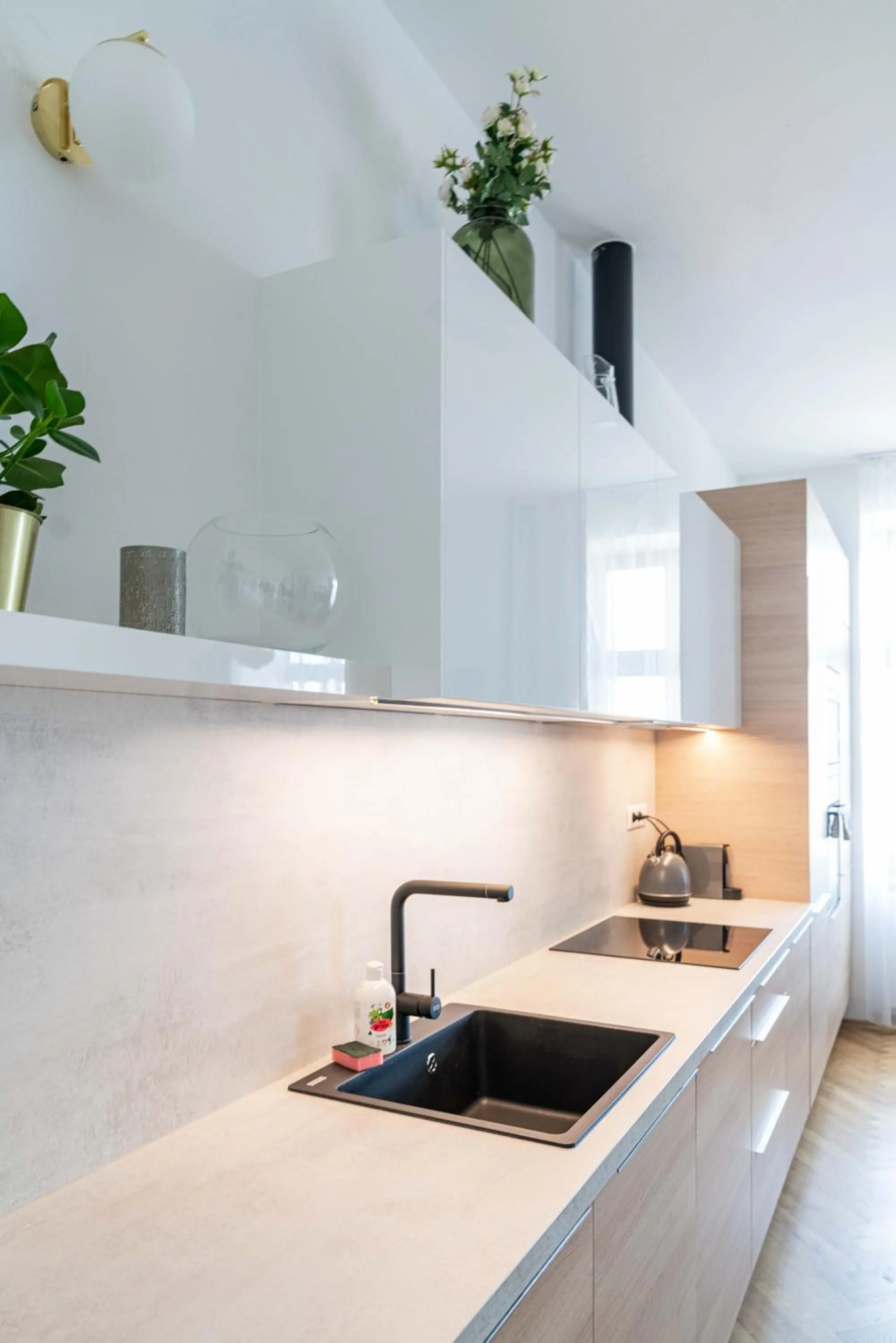 Kitchen or kitchenette in Apartmány Marienhof