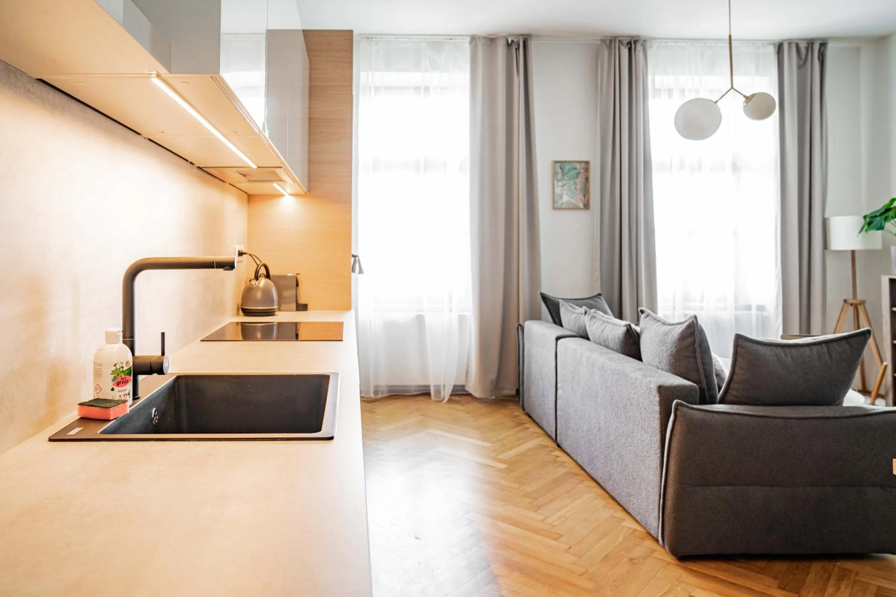 Kitchen or kitchenette in Apartmány Marienhof