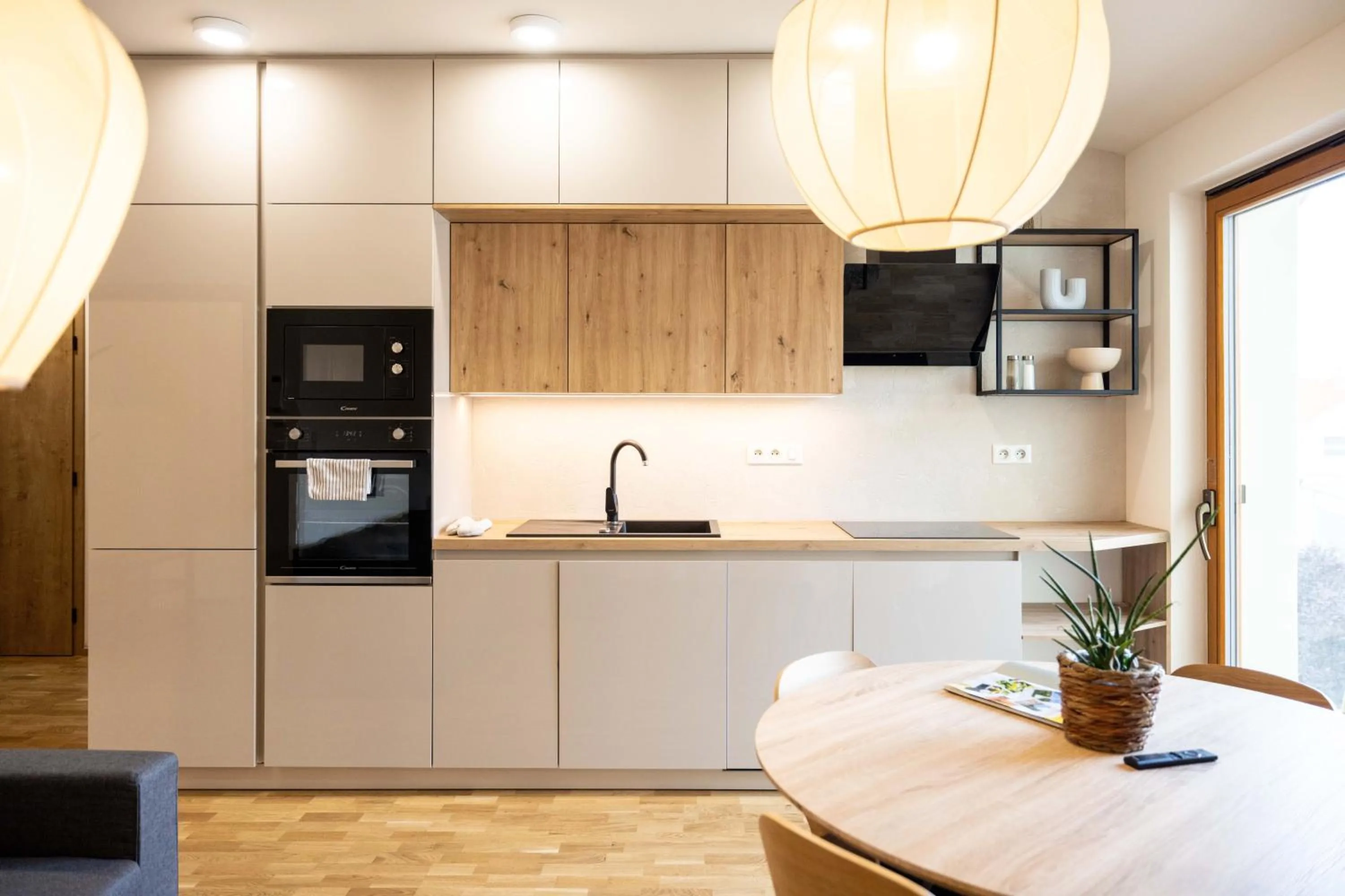 Kitchen or kitchenette in Apartmány Marienhof