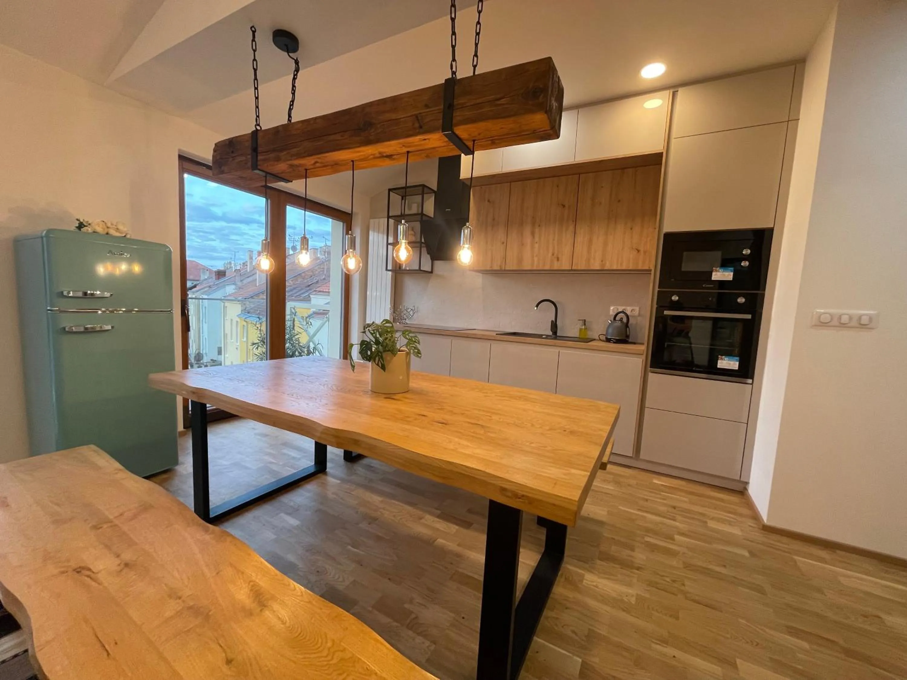 Kitchen or kitchenette in Apartmány Marienhof