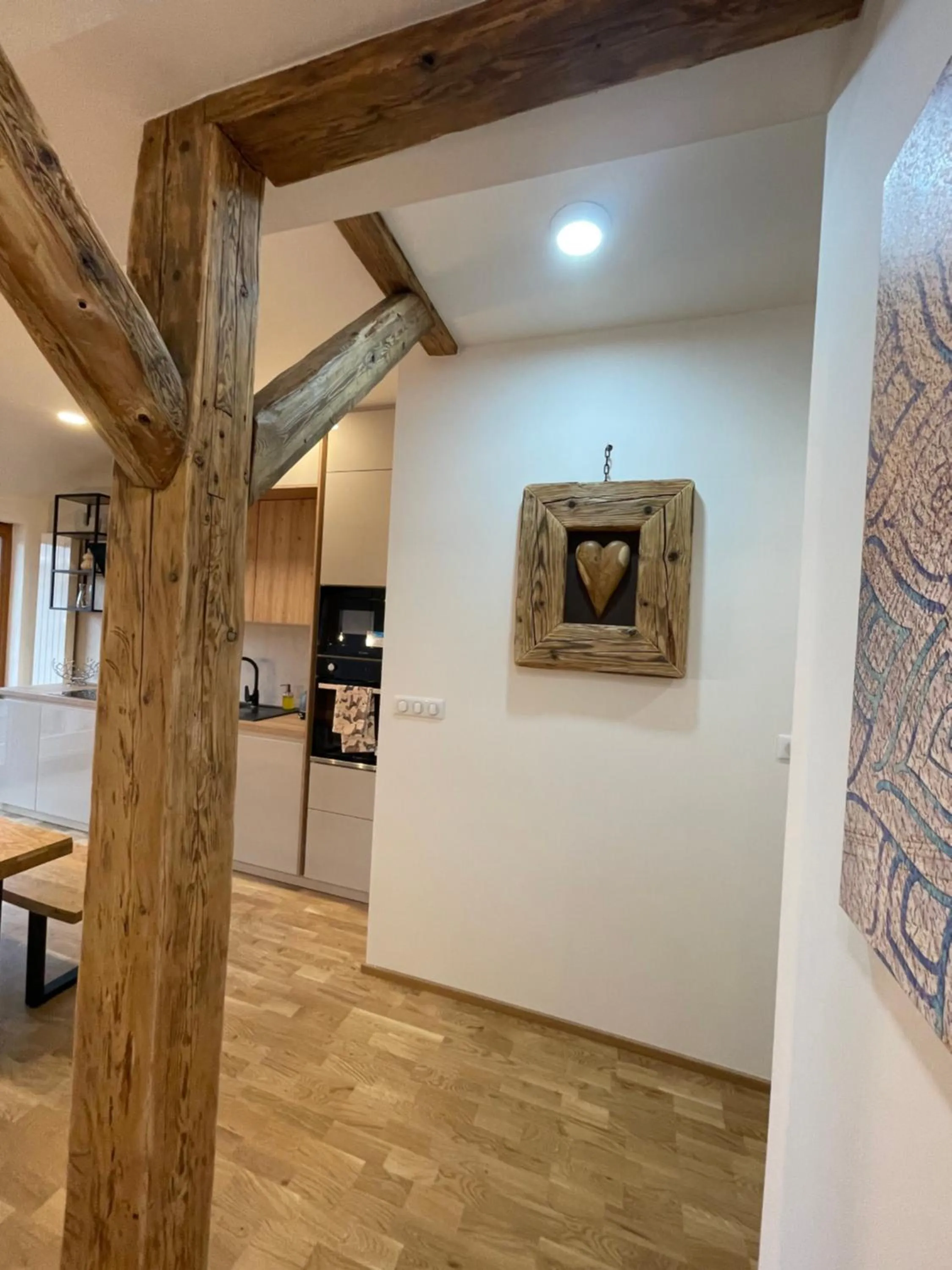 Kitchen or kitchenette in Apartmány Marienhof