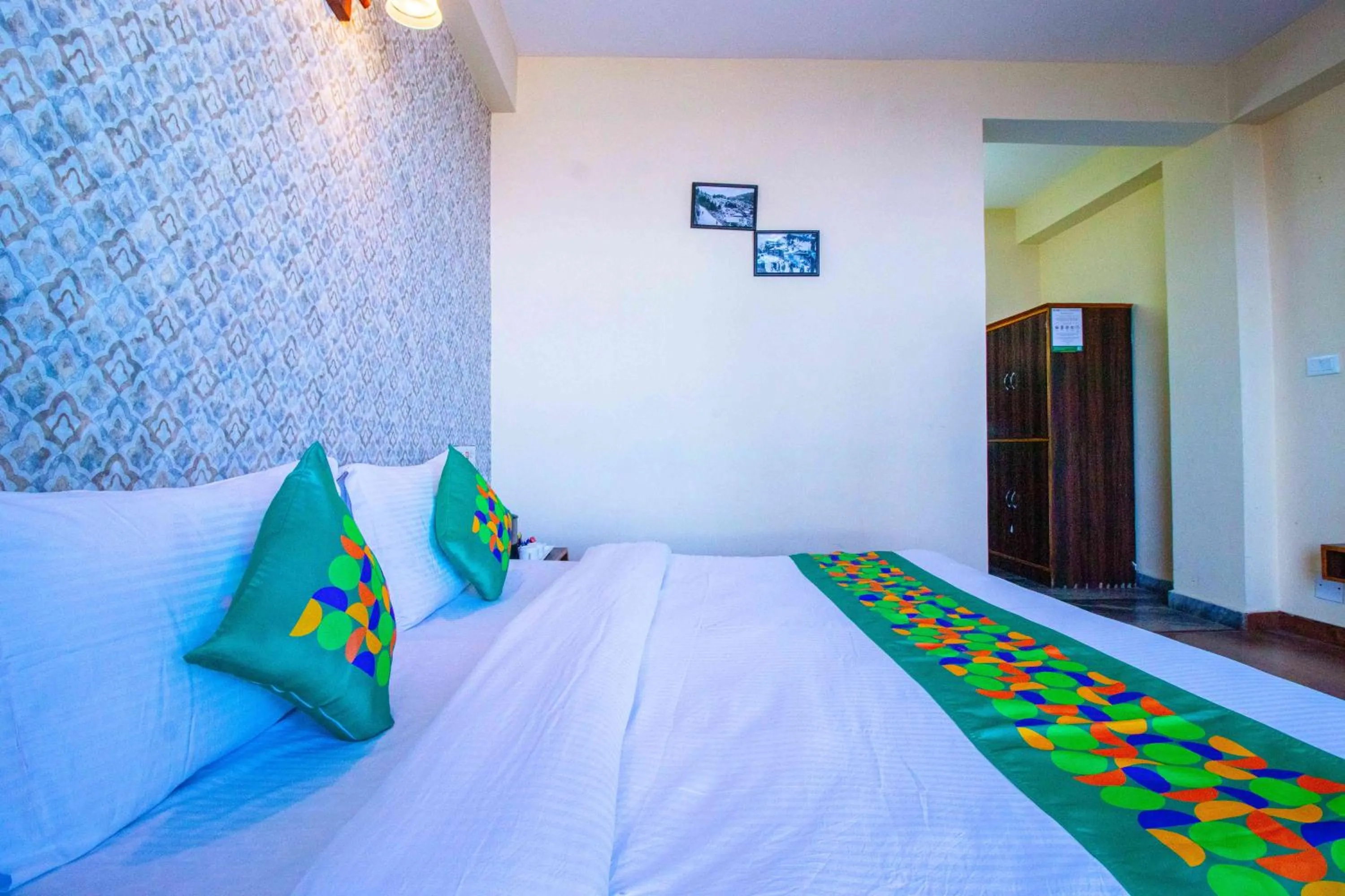 Bedroom, Bed in Treebo Shimla Ayurvedic Retreat, Kufri - Pure Veg