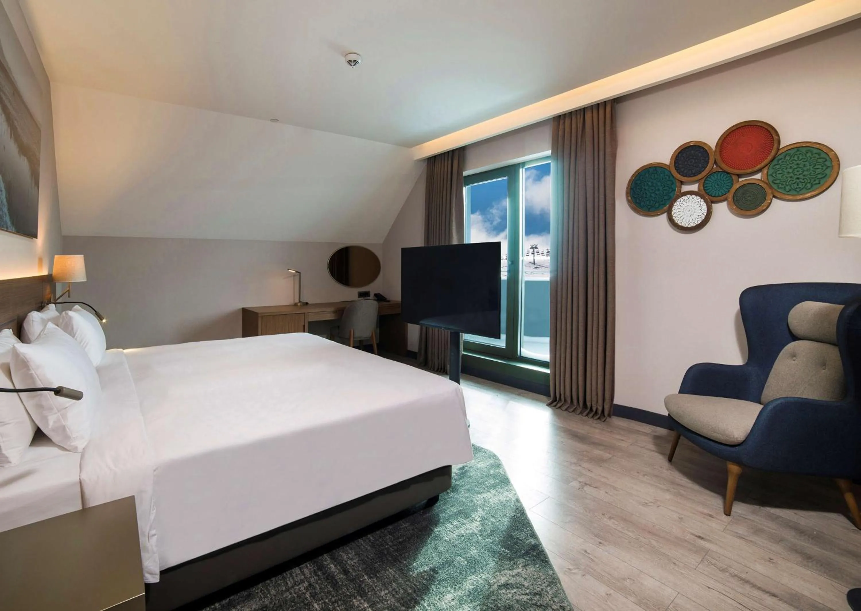 View (from property/room), Bed in Radisson Blu Hotel, Mount Erciyes