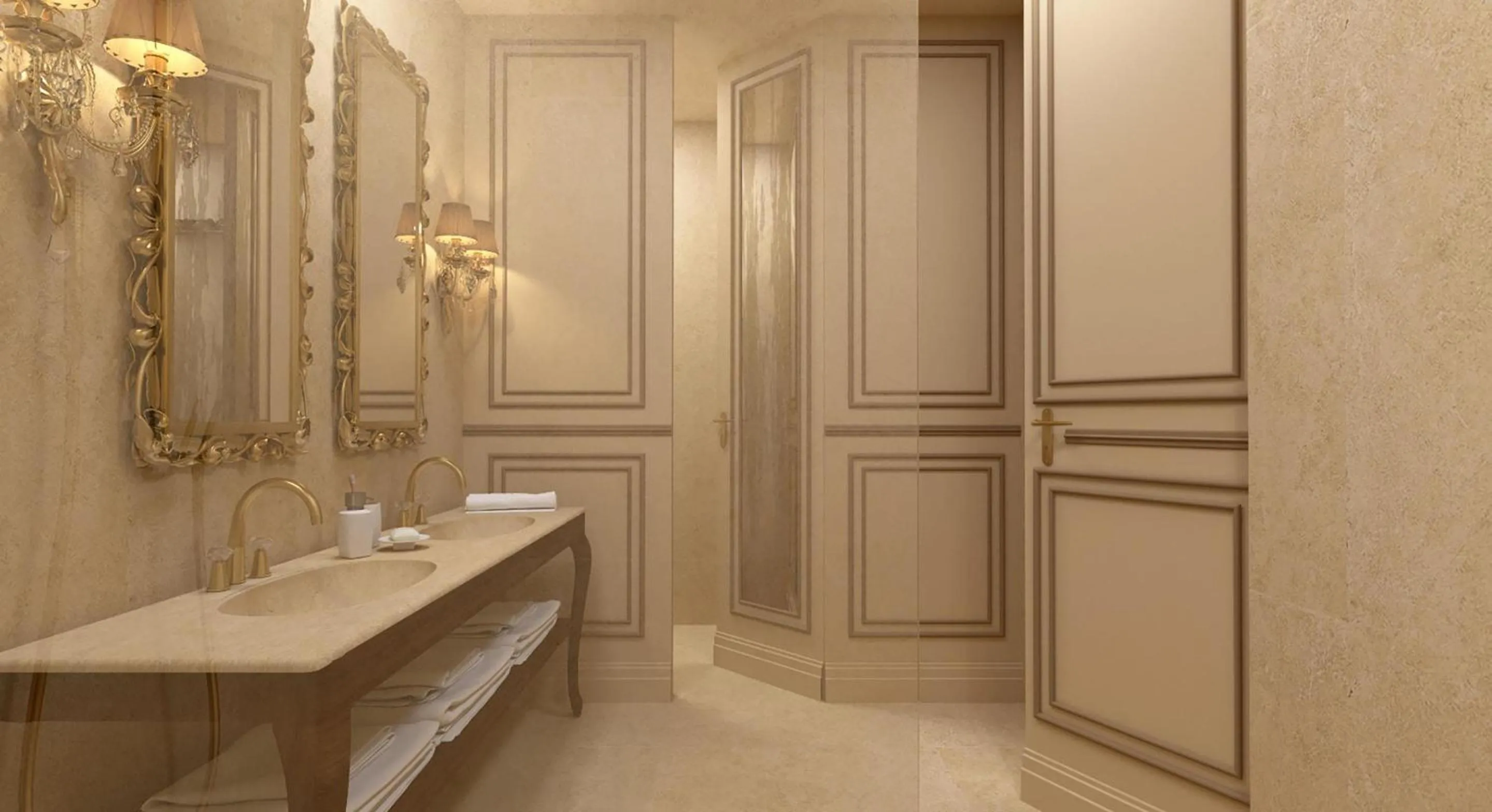 Bathroom in Hotel Savoia e Jolanda, WorldHotels Elite