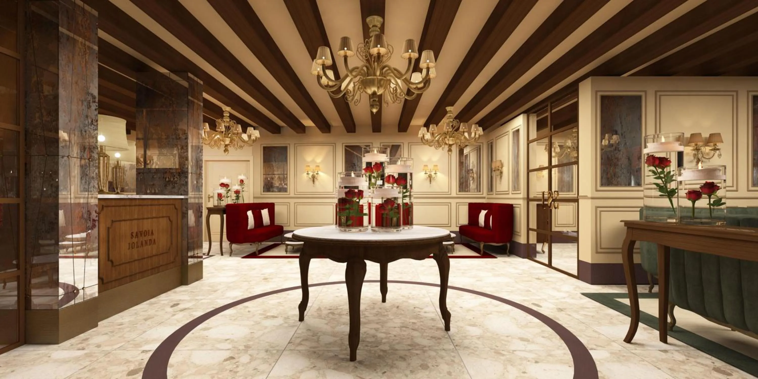 Lobby or reception in Hotel Savoia e Jolanda, WorldHotels Elite