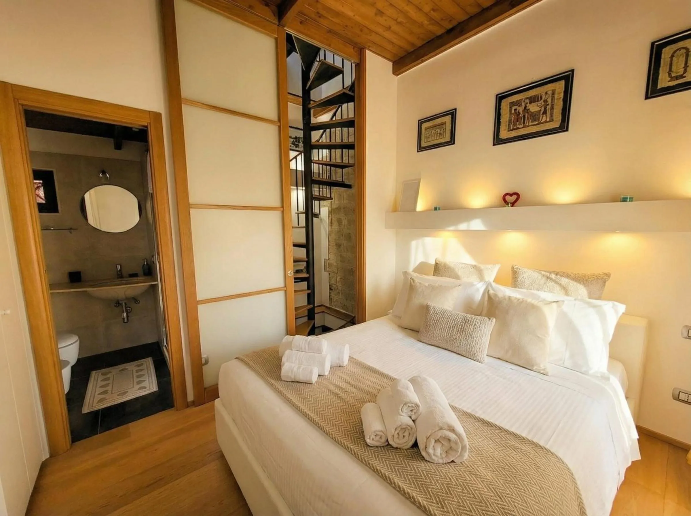 Bed in Tatiana - Historic Home with Private Rooftop Terrace