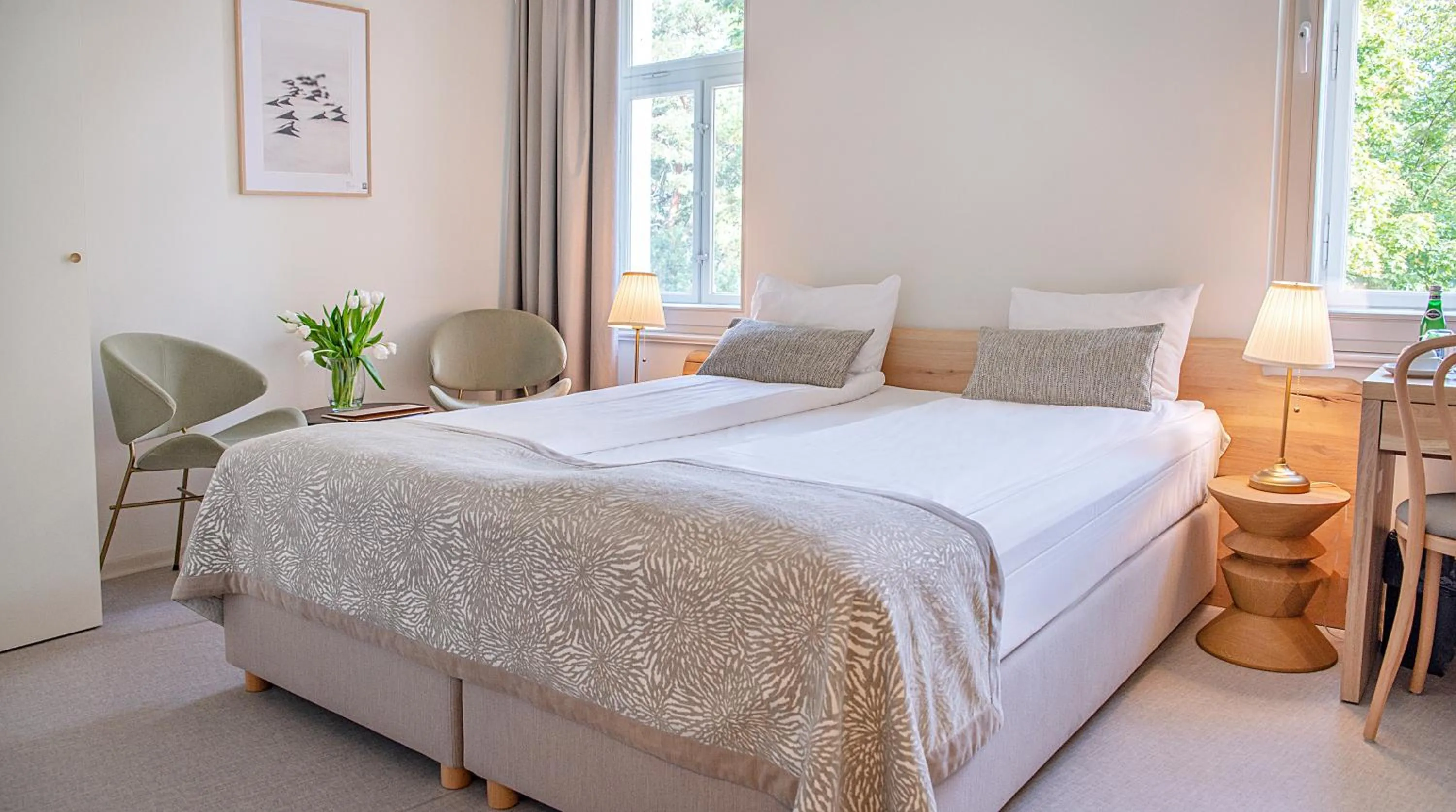 Bed in Hotel Dom Zdrojowy Gdańsk