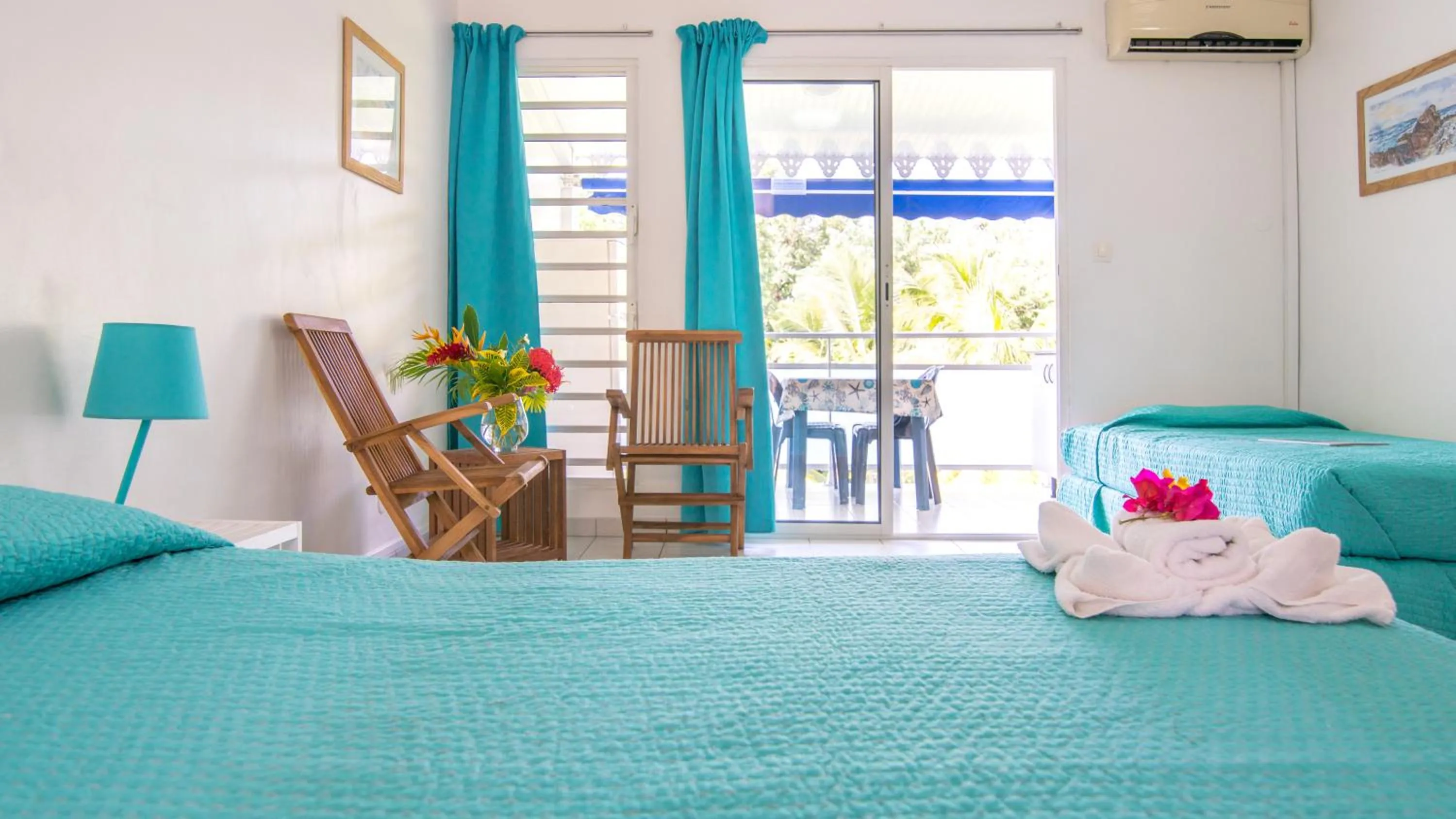 Balcony/Terrace, Bed in Residence Les Cayalines