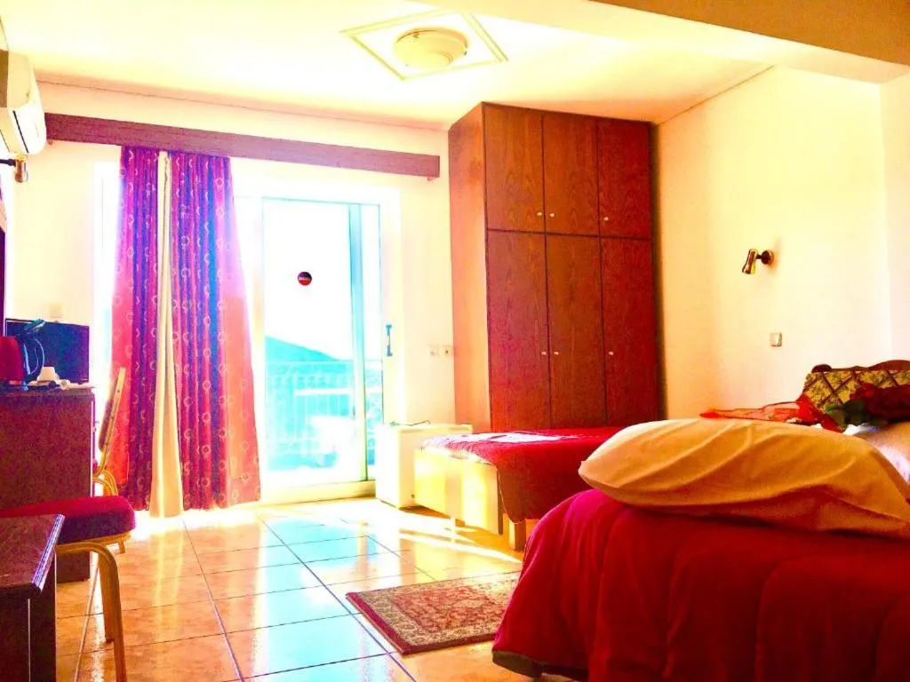 Bed in delphi aiolos center hotel panoramic view&yoga harmony hotel&rooms