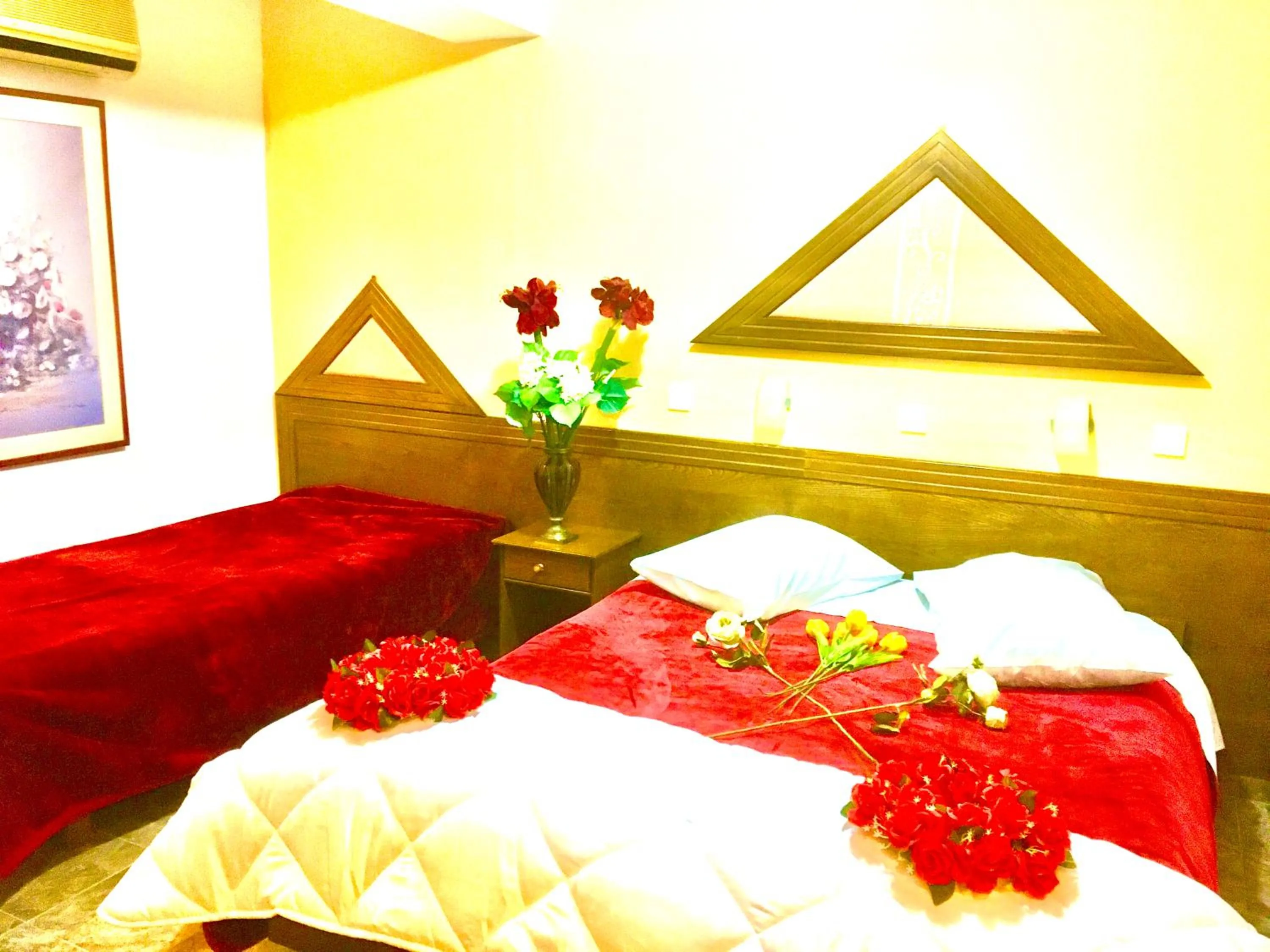 Bed in delphi aiolos center hotel panoramic view&yoga harmony hotel&rooms