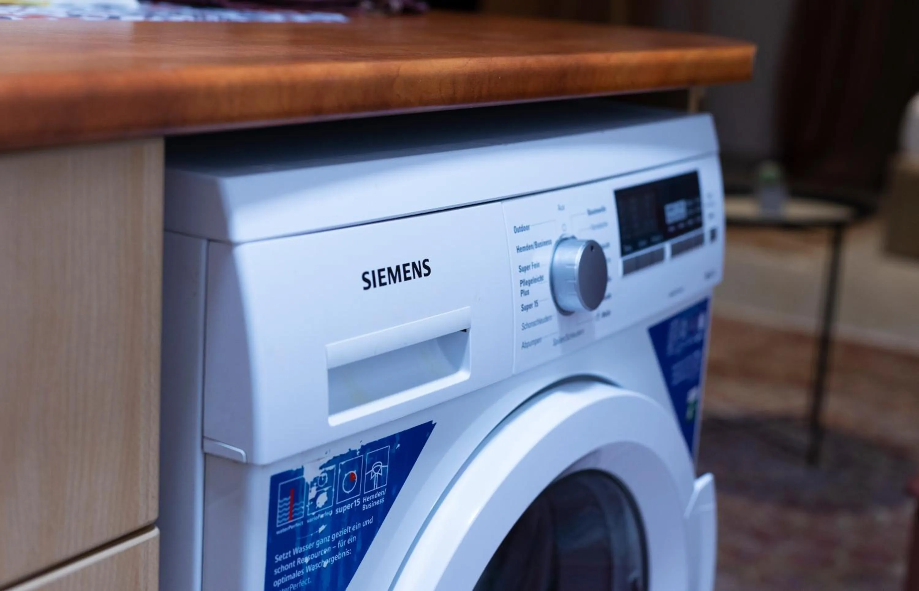 washing machine in Atomium apartments