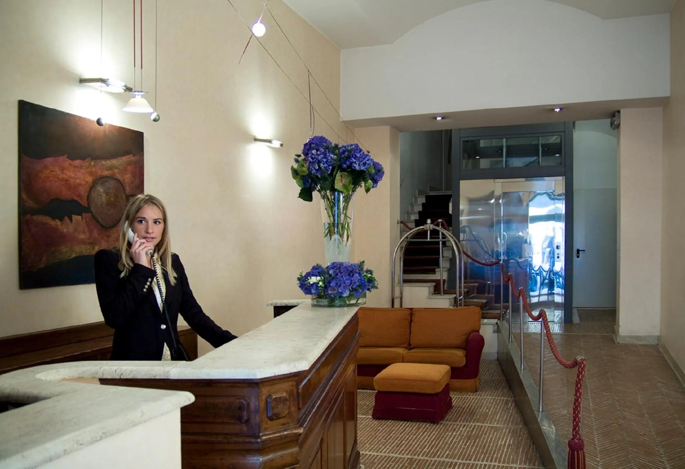 Lobby or reception in Hotel Columbia