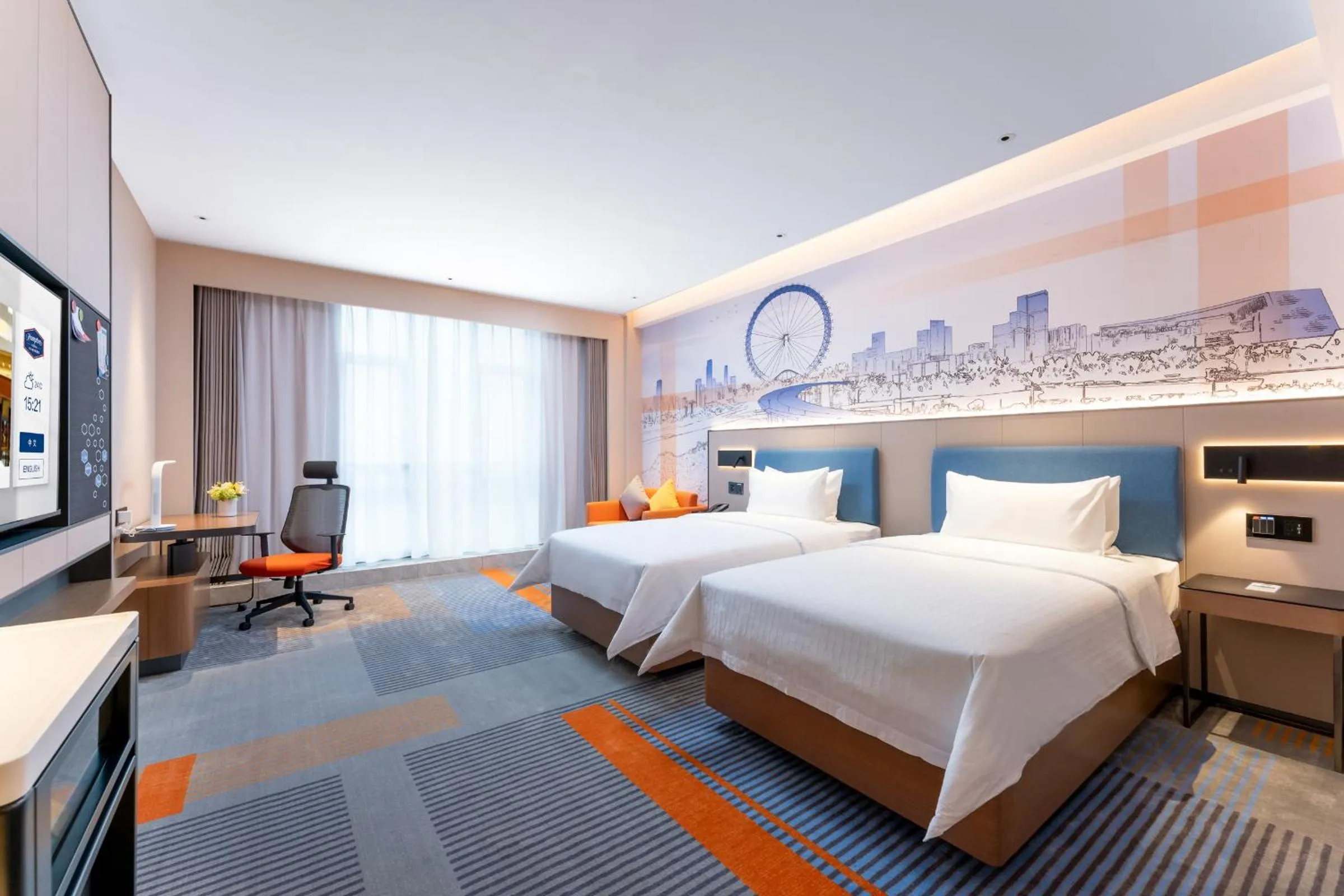 Photo of the whole room, Bed in Hampton by Hilton Guangzhou Jinshazhou